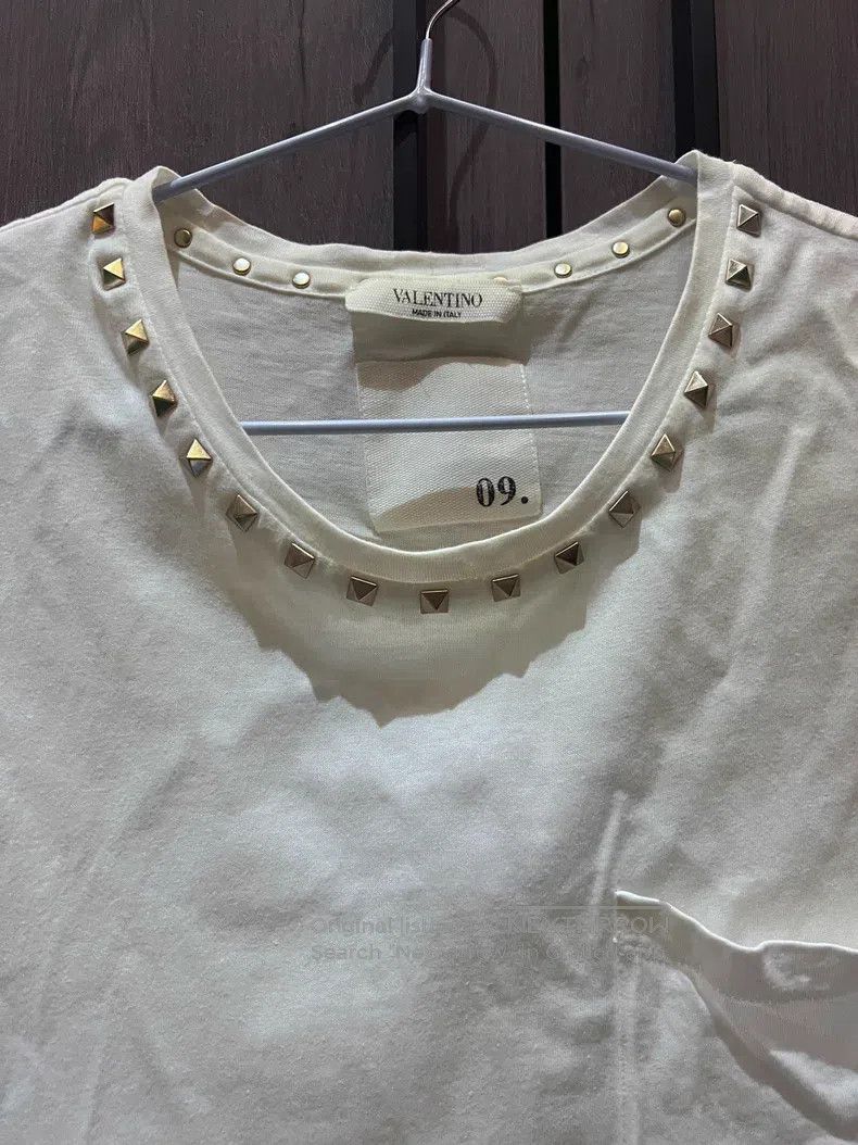 Valentino Valentino White willow spike short sleeves Size US M / EU 48-50 / 2 - 2 Thumbnail