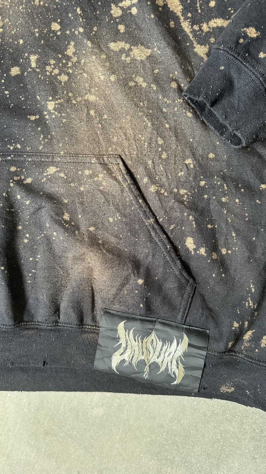 Japanese Brand UNUSUAL JAPAN TECH ACID WASH AFFLICTION HOODIE Size US XL / EU 56 / 4 - 4 Thumbnail