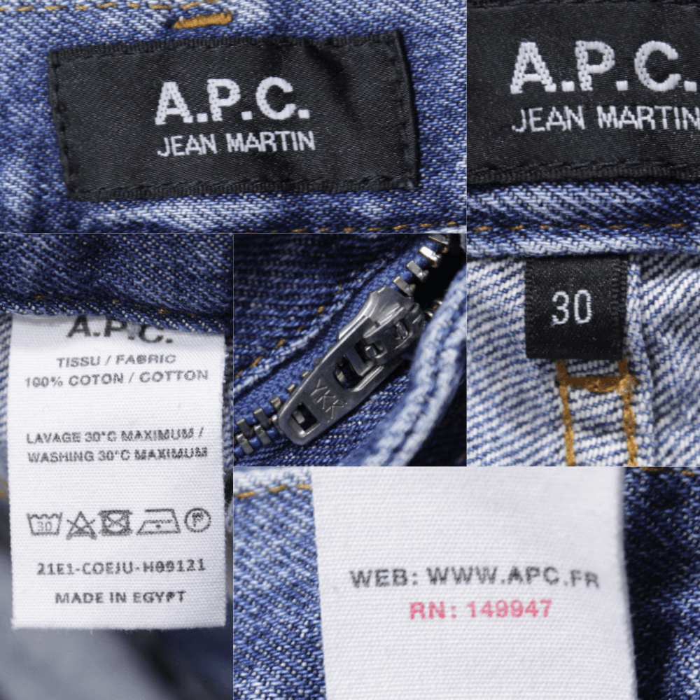 A.P.C. Martin Logo Jeans Size US 30 / EU 46 - 9 Thumbnail