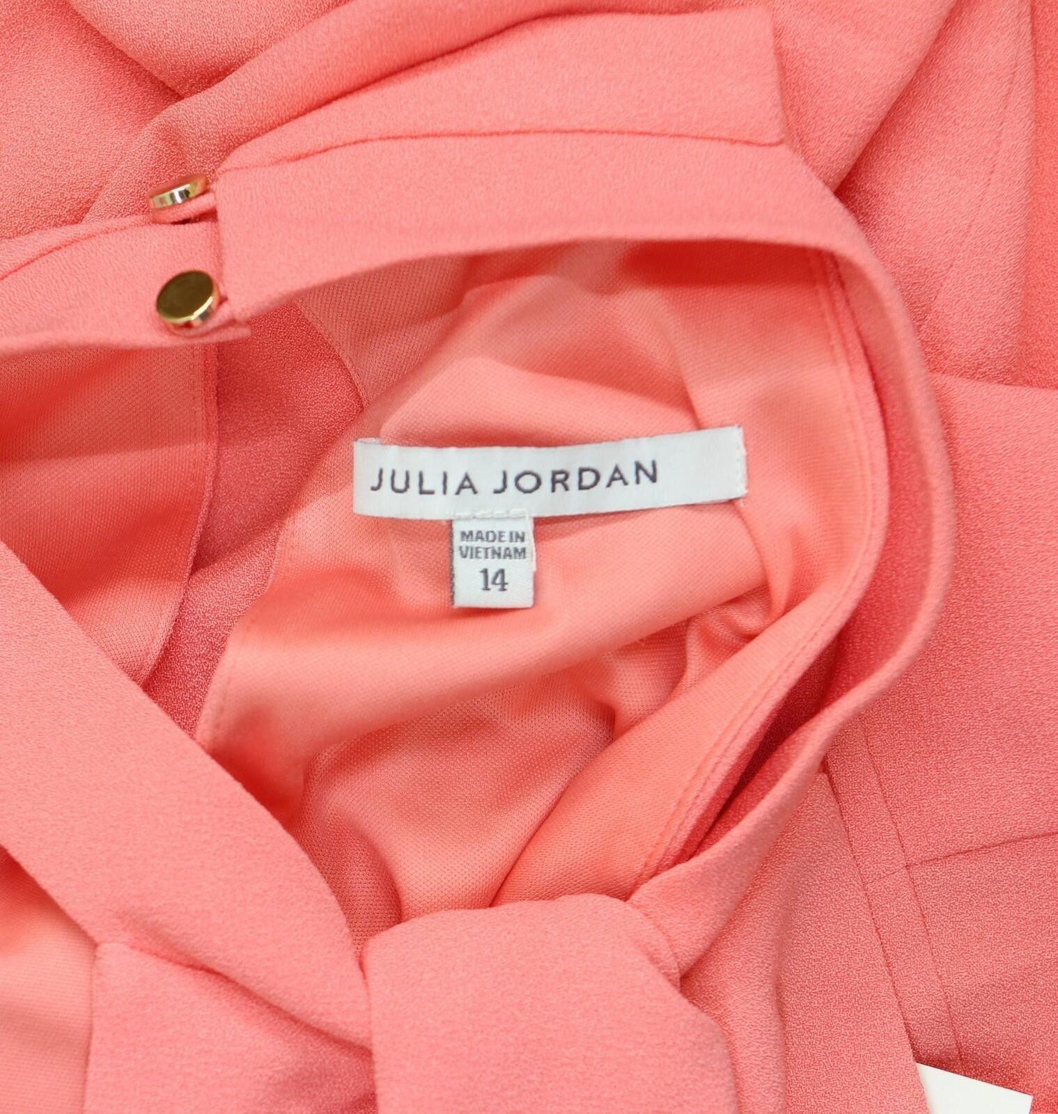 Other Julia Jordan Womens Midi Halter Dress Jj38691 Melon Pink 14 Size XL / US 12-14 / IT 48-50 - 4 Thumbnail