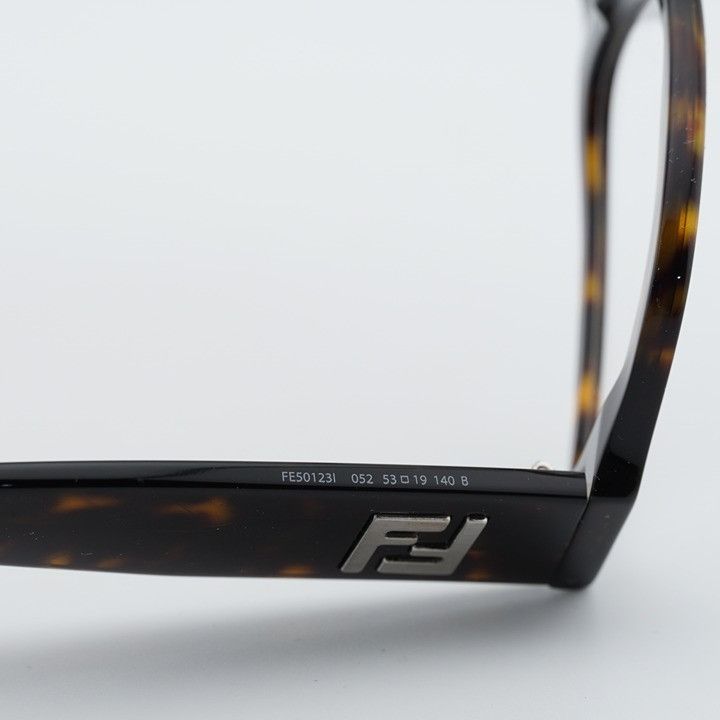 Fendi Fendi FE50123I 052 Eyeglasses Havana 53mm Square Frame Size ONE SIZE - 6 Thumbnail