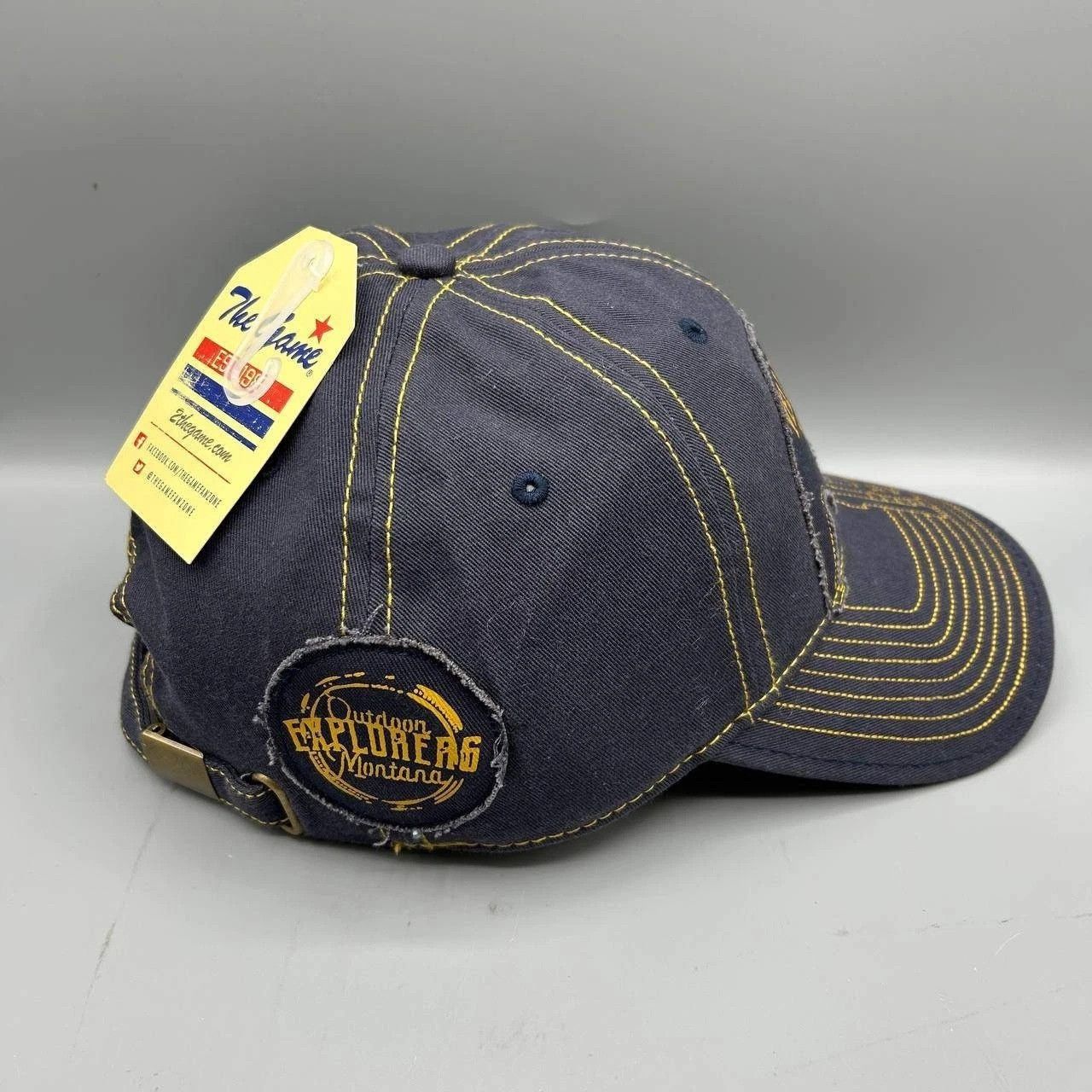 The Game Yellowstone National Park Hat Men Blue Strap Back Cotton Size ONE SIZE - 5 Thumbnail