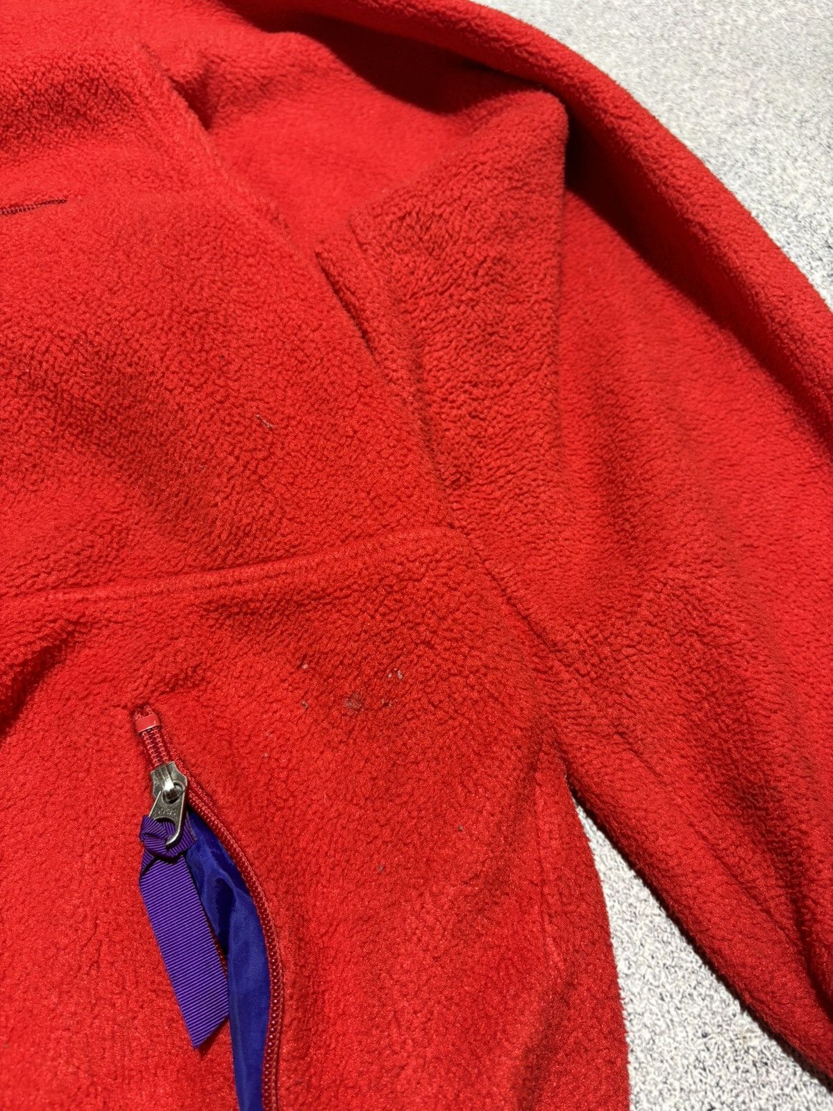 Patagonia × Vintage Vintage Patagonia Short Cropped Fleece Jacket 1/2 Zip Size US XL / EU 56 / 4 - 4 Thumbnail