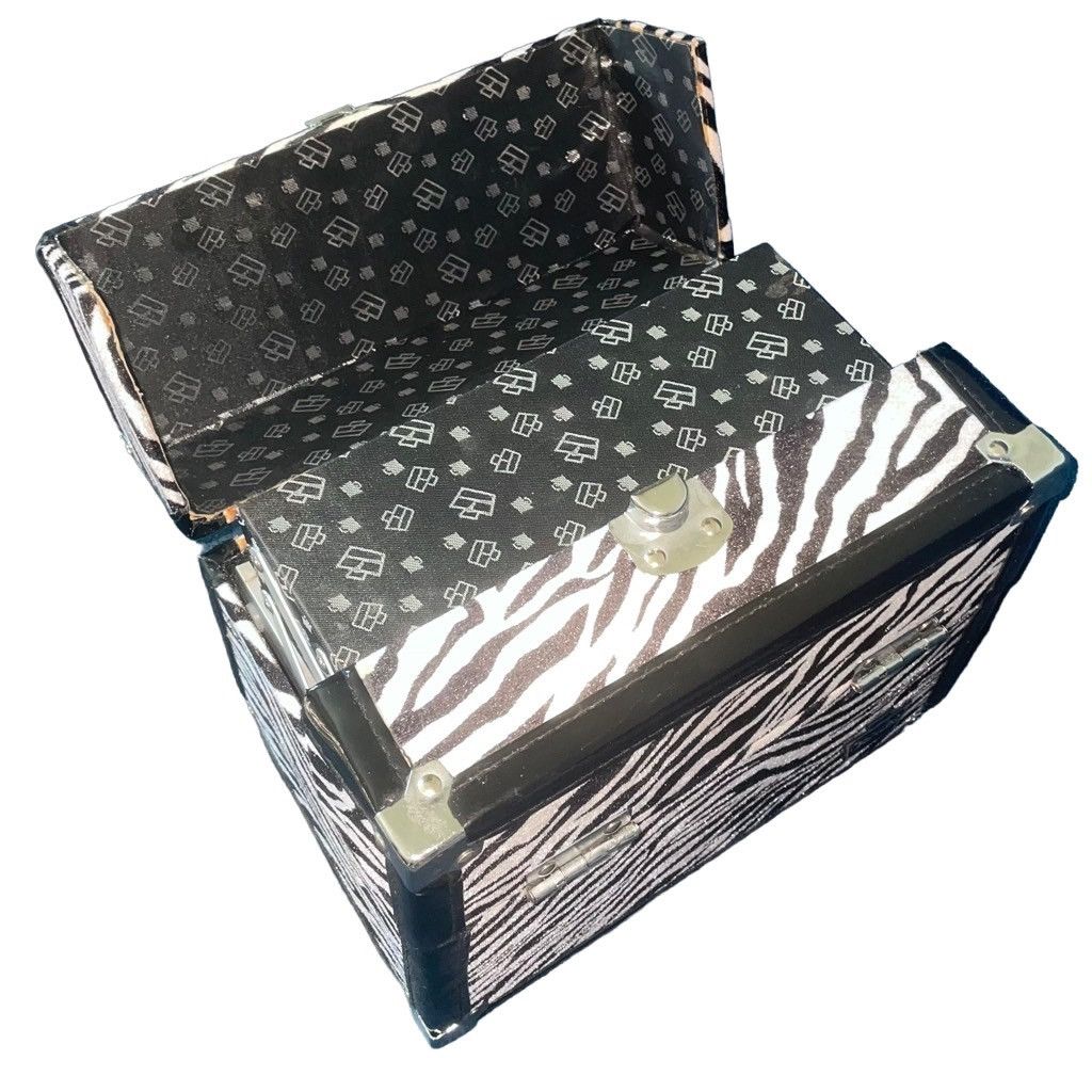 Vintage Caboodles 2013 Zebra Rockstar Train Case Size ONE SIZE - 4 Thumbnail