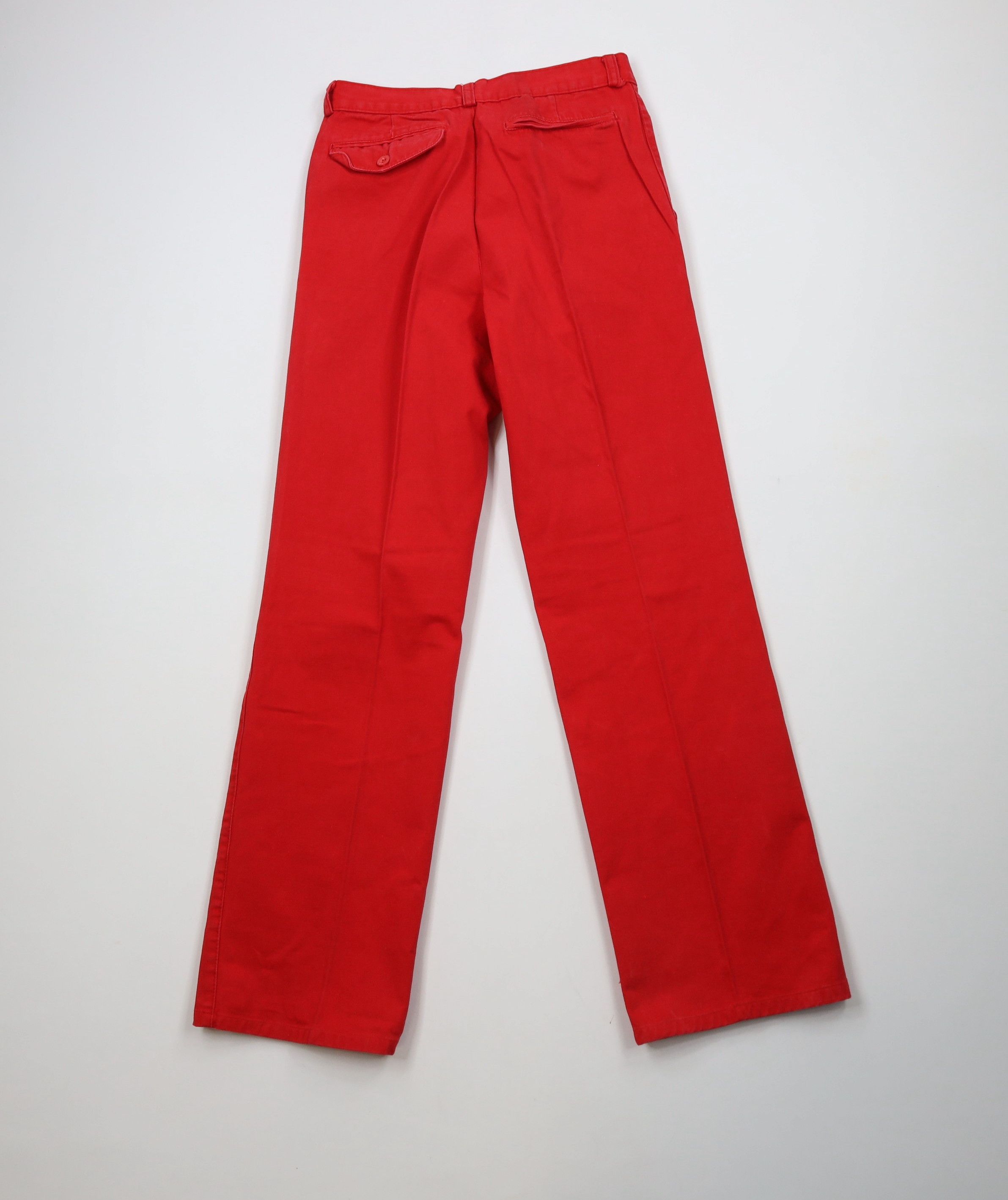 Vintage Vintage 90s Streetwear Wide Leg Chino Pants Red Cotton Size 29" - 12 Thumbnail