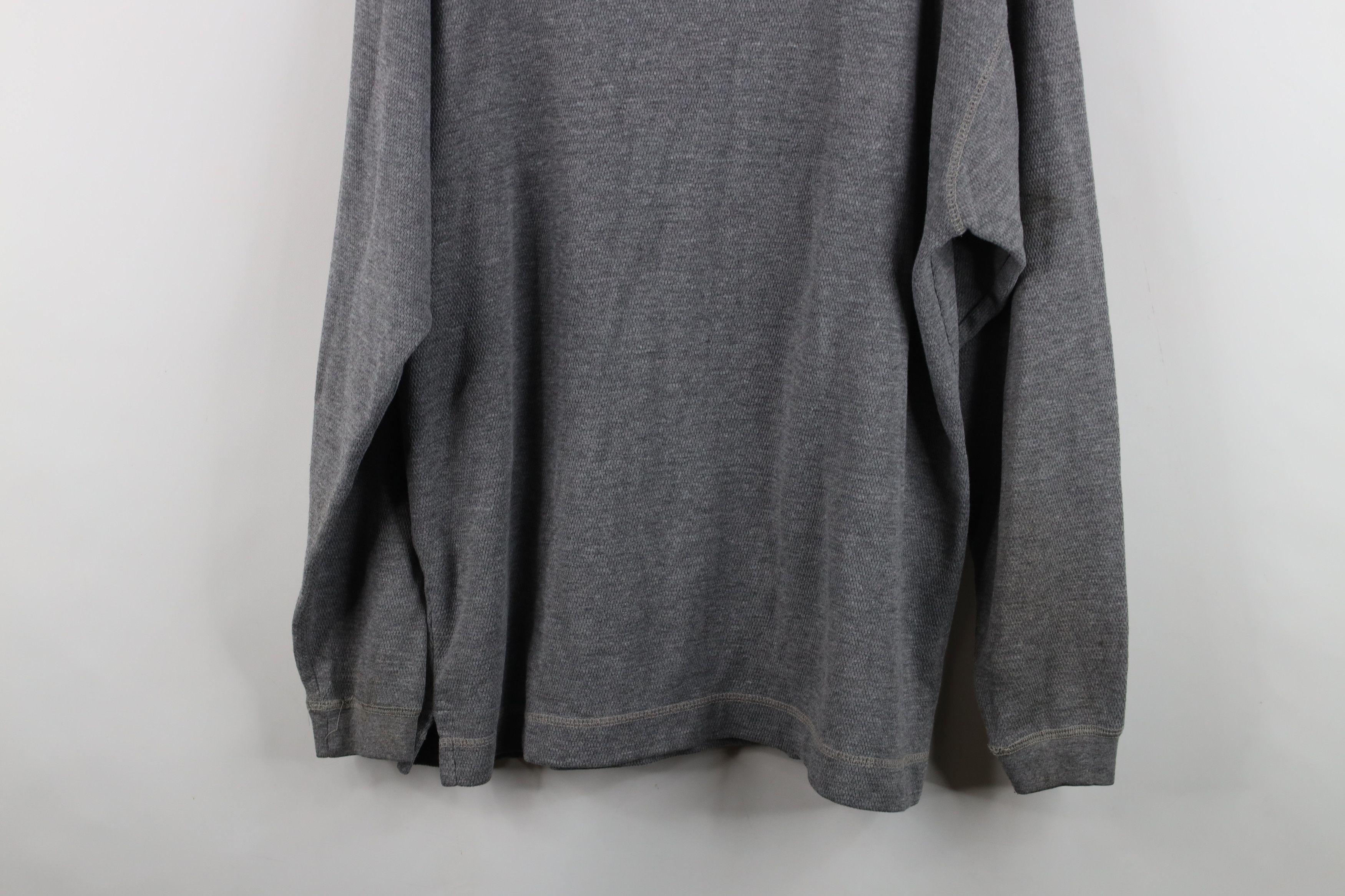 Vintage Vintage 90s Streetwear Thermal Waffle Knit Henley T-Shirt Size US XL / EU 56 / 4 - 15 Thumbnail