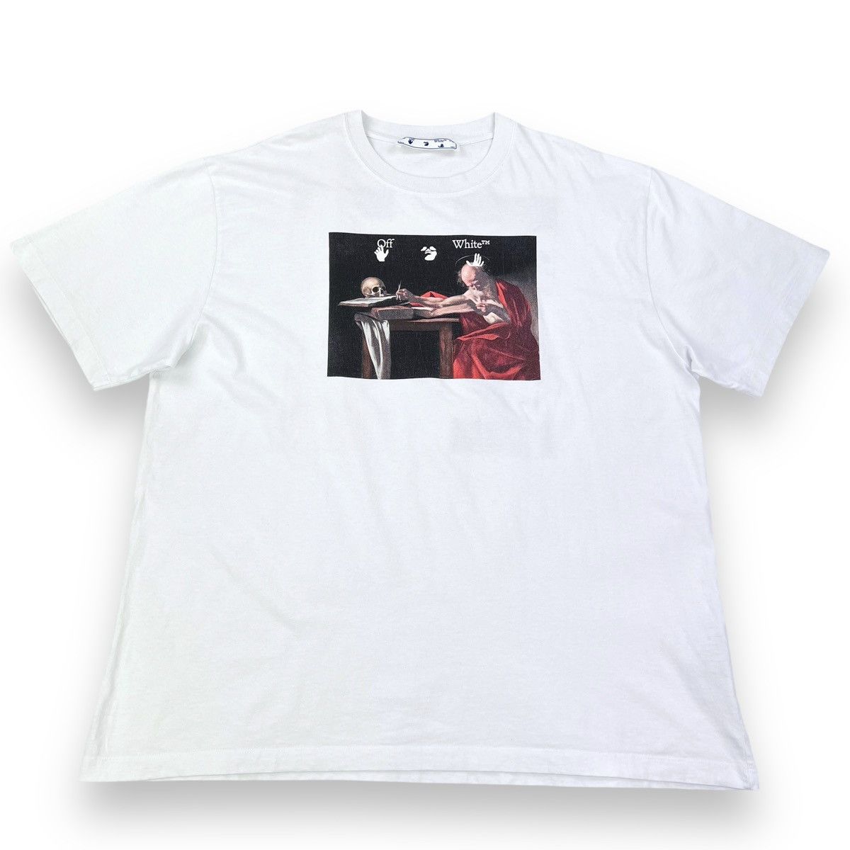 Off-White Off-White Caravaggio White T Shirt Size US XXL / EU 58 / 5 - 2 Thumbnail