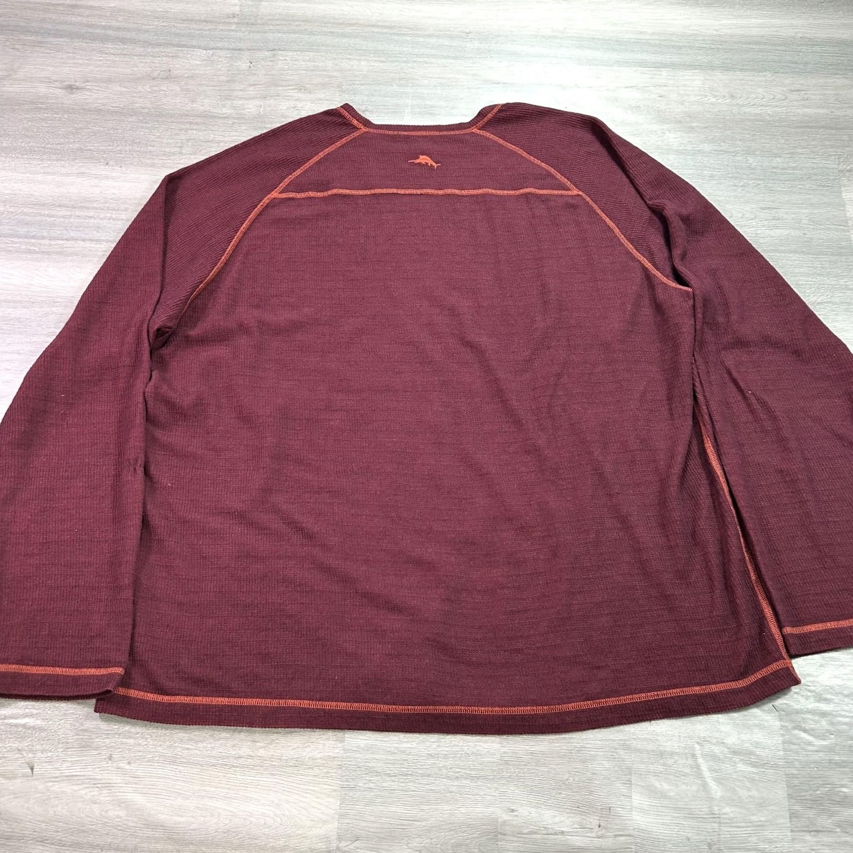 Tommy Bahama Tommy Bahama Sweater Mens 3XL Red Reversible Stripe Thermal Waffle Knit Pullover Size US XXL / EU 58 / 5 - 4 Thumbnail