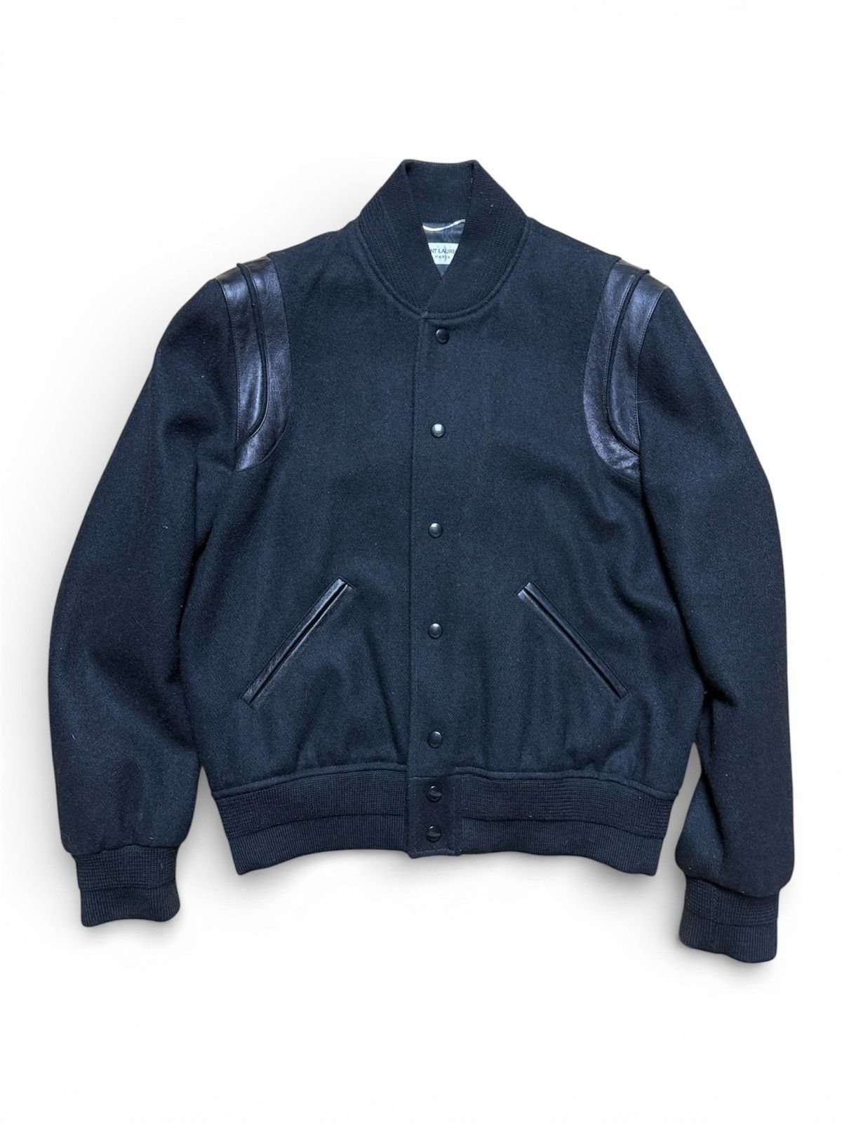 Saint Laurent Paris F/W18 Blacked Out Teddy Jacket by Anthony Vaccarelo Size US M / EU 48-50 / 2 - 1 Thumbnail