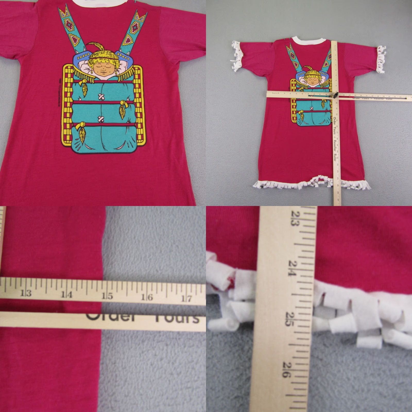 Native VINTAGE PCA Apparel Shirt Womens XS Pink Aztec Native Dream Catcher 80s Top Tee Size XS / US 0-2 / IT 36-38 - 8 Thumbnail