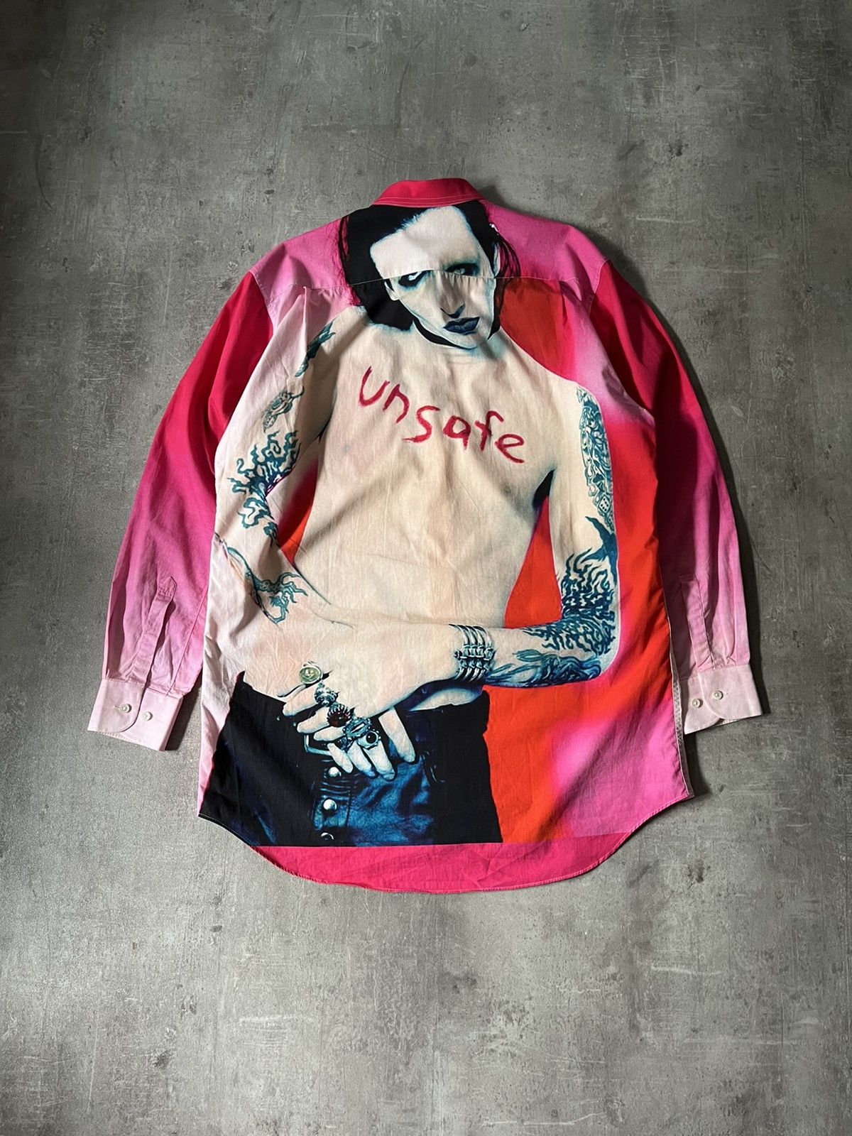 Vetements Vetements A/W 2018 Marilyn Manson button up shirt pink Size US L / EU 52-54 / 3 - 2 Thumbnail