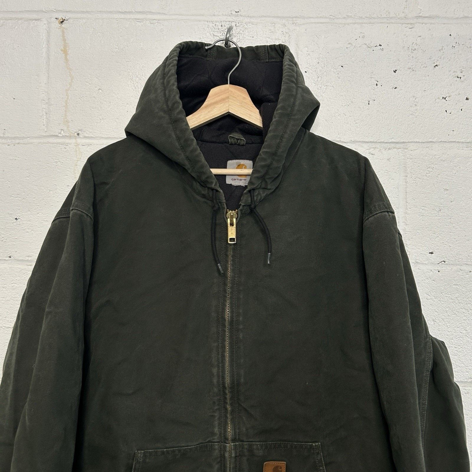 Carhartt Vintage Carhartt Quilted Hooded Active Jacket “Moss” J130 Size US XL / EU 56 / 4 - 3 Thumbnail