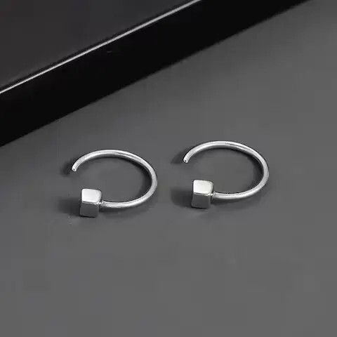 Jewelry Vintage Minimalist Square Stud Earrings Size ONE SIZE - 3 Thumbnail