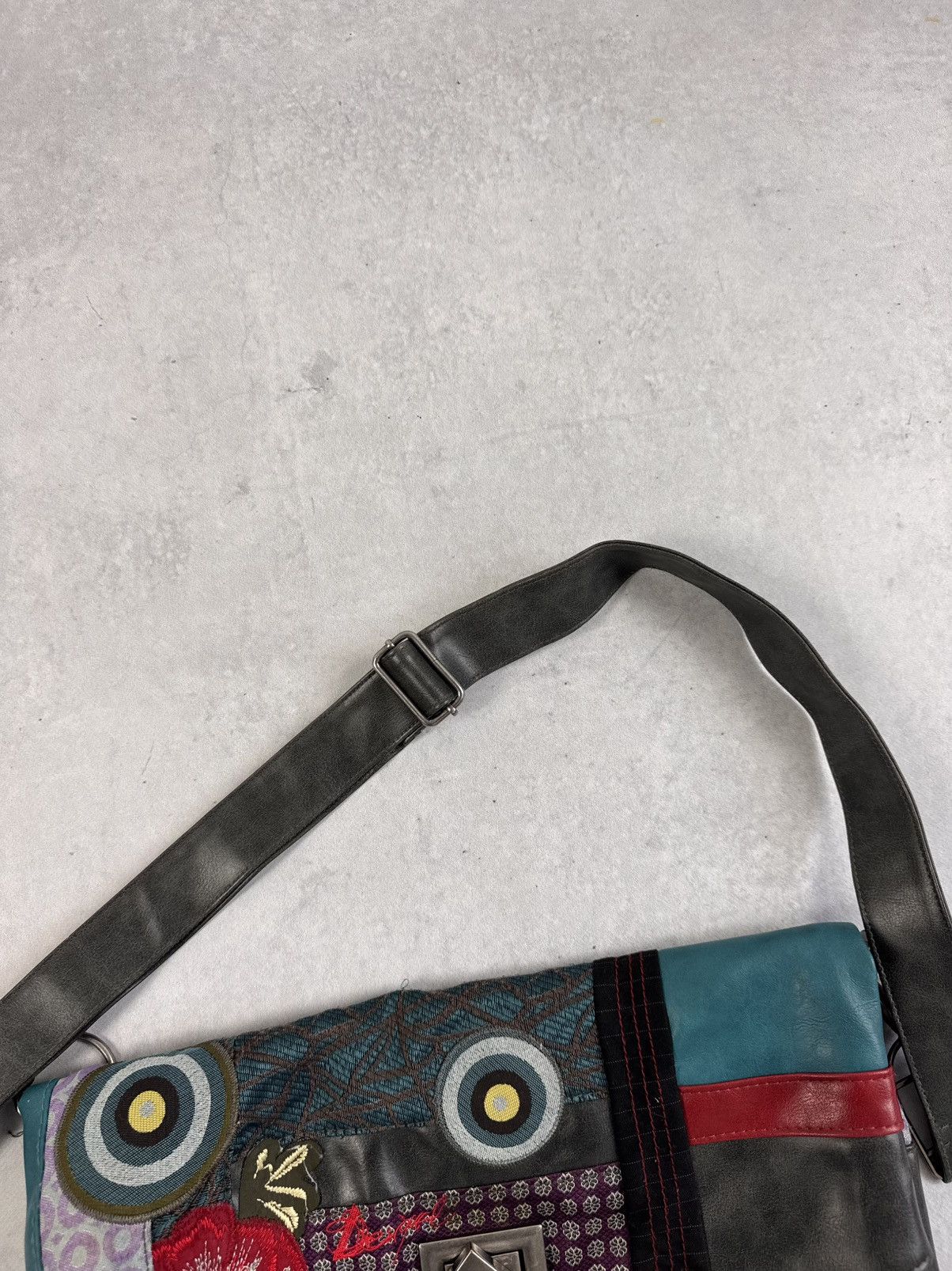 Desigual Vintage 90’s Desigual Crazy Printed Custom Leather Bag Size ONE SIZE - 3 Thumbnail