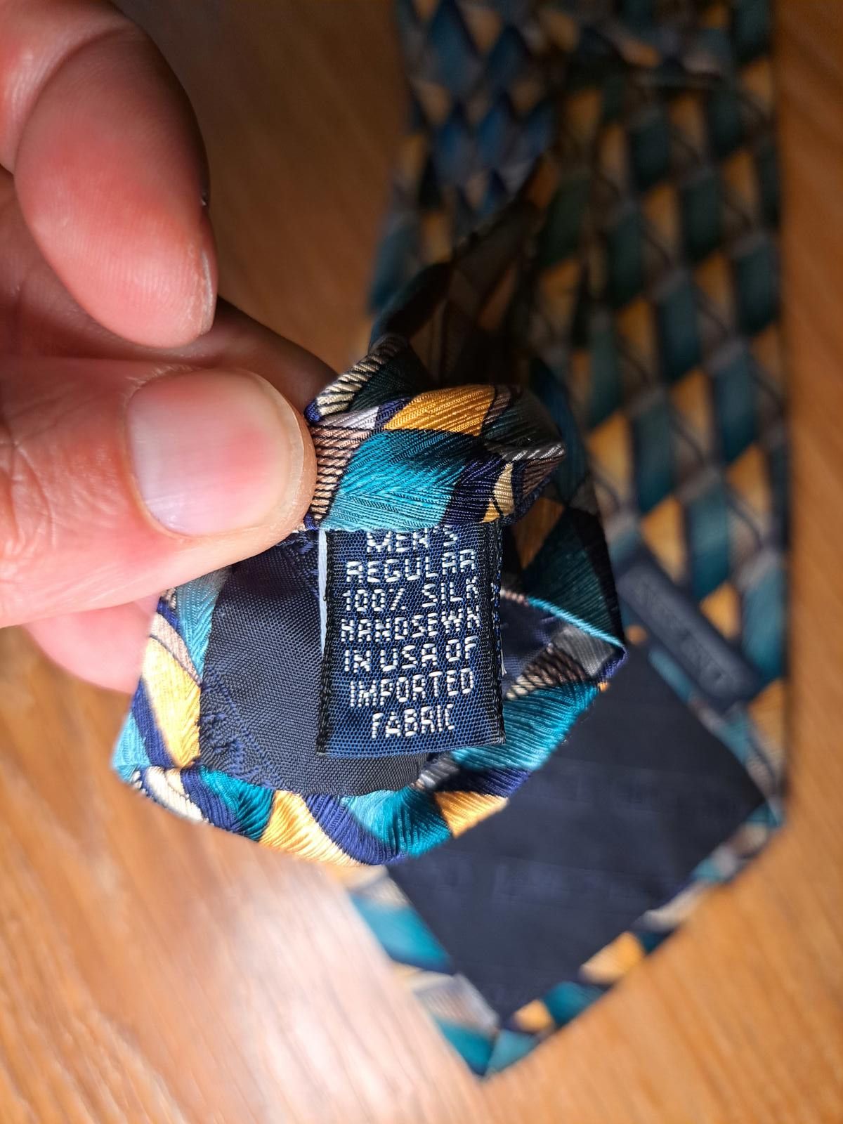 Lands' End Lands End Silk Tie Multicolor Geometric Handmade in USA Size ONE SIZE - 3 Thumbnail