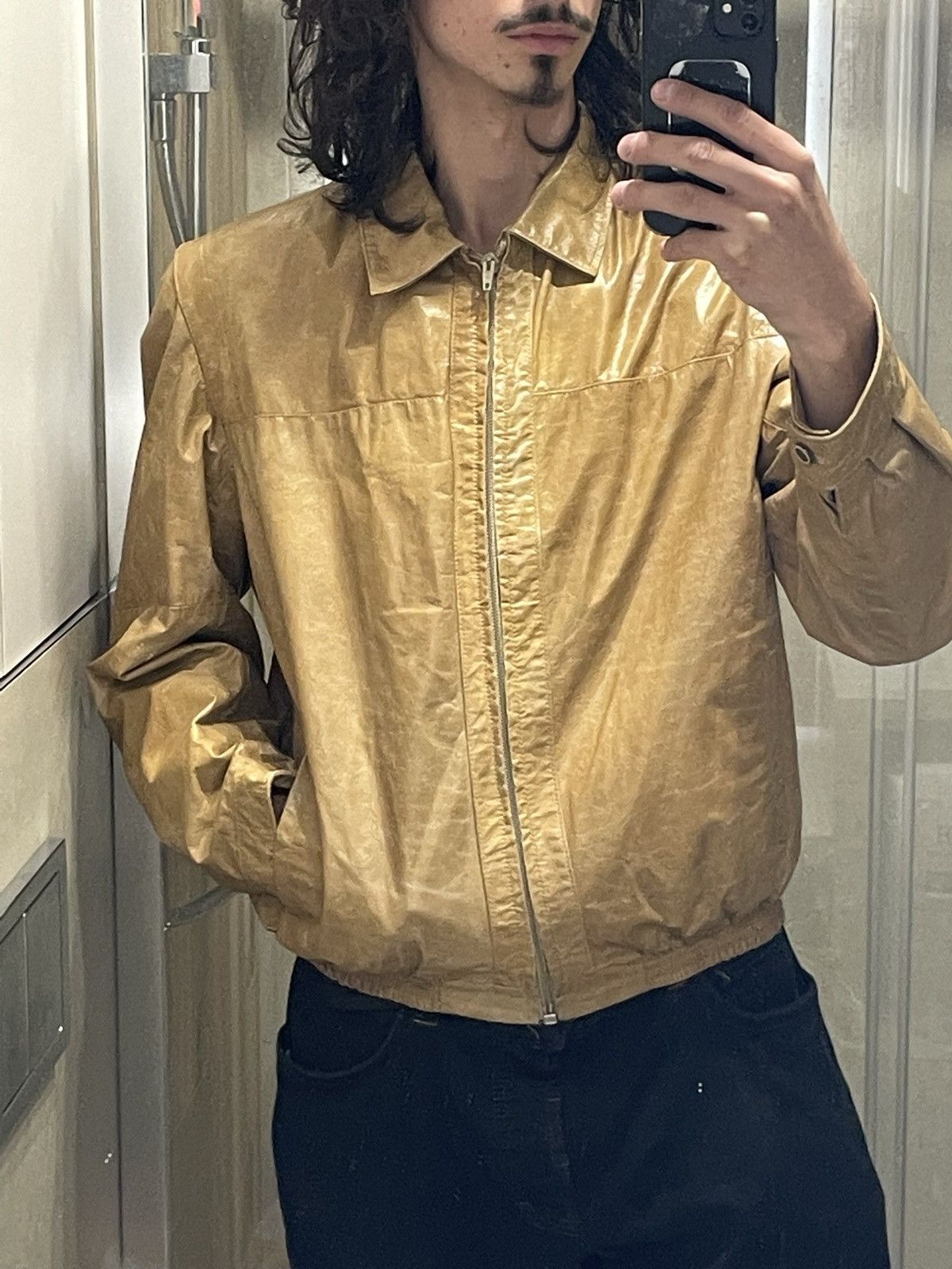 Christian Dior Leather Jacket Bomber Vintage 90s Oversize