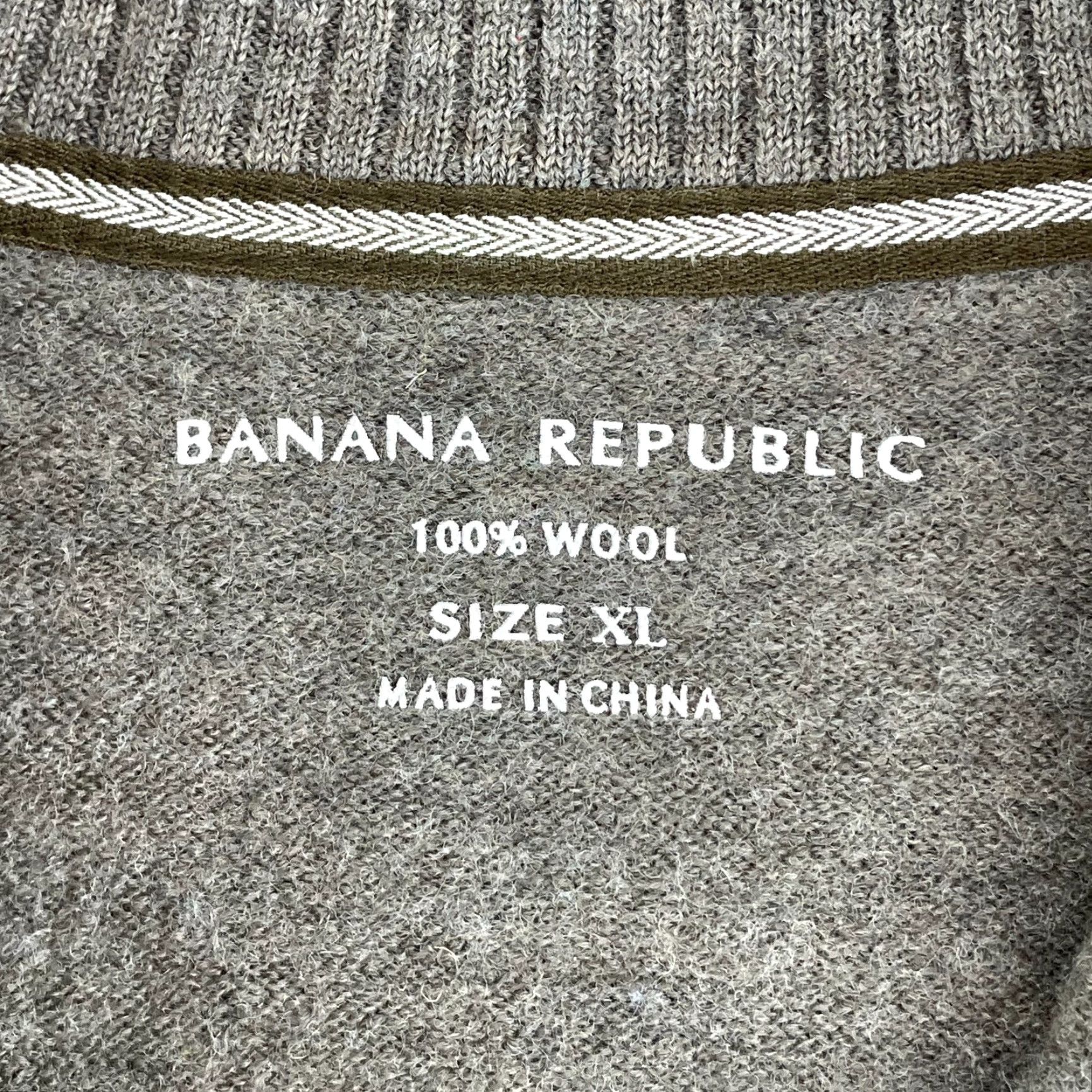 Banana Republic Banana Republic 1/4 Zip Sweater Men XL Grey 100% Wool Mock Neck LS NWOT Size US XL / EU 56 / 4 - 2 Thumbnail