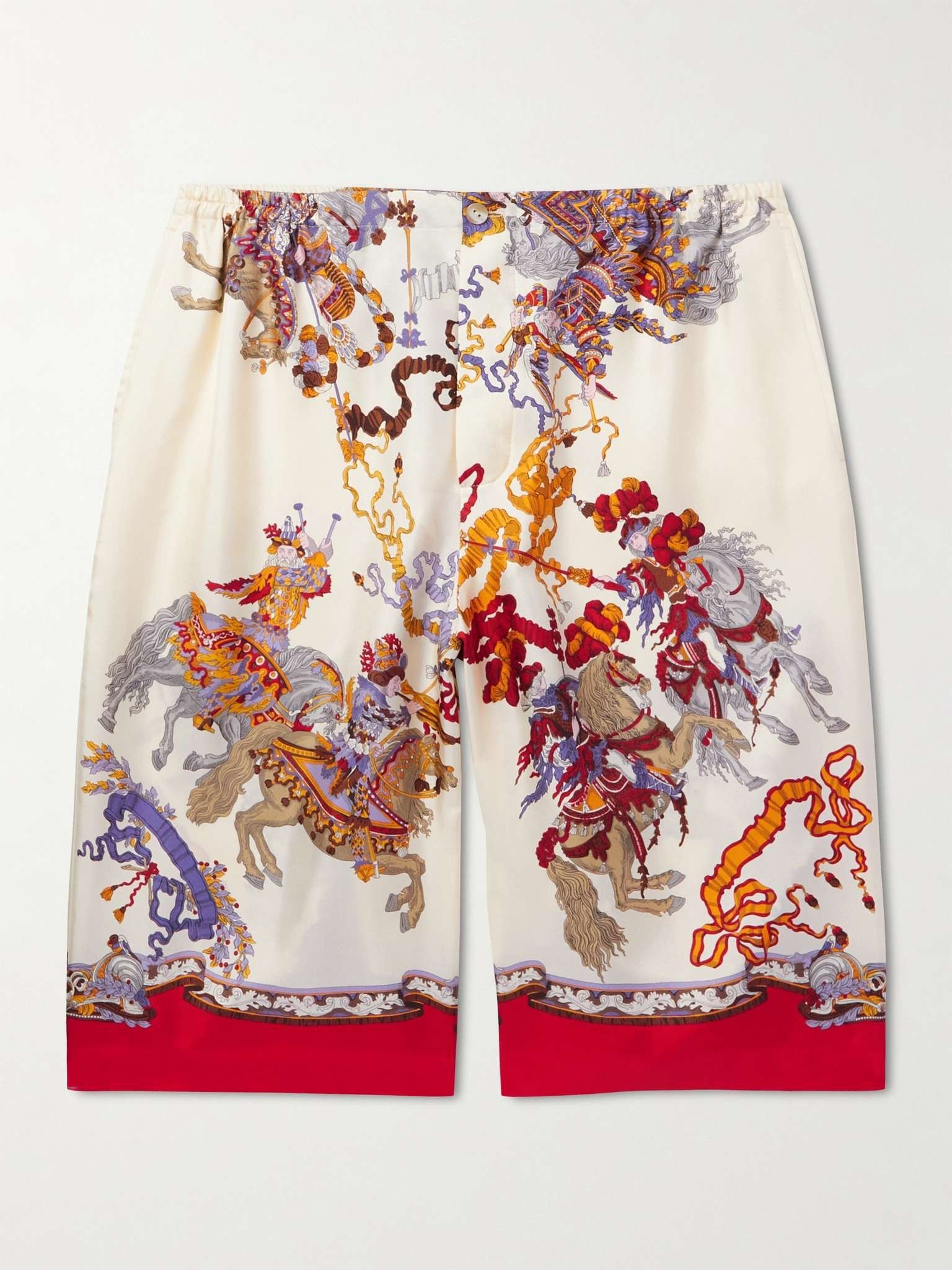 Gucci oc11z1025 Straight-Leg Printed Silk-Twill Shorts Multicolor Size US 40 / EU 56 - 1 Thumbnail