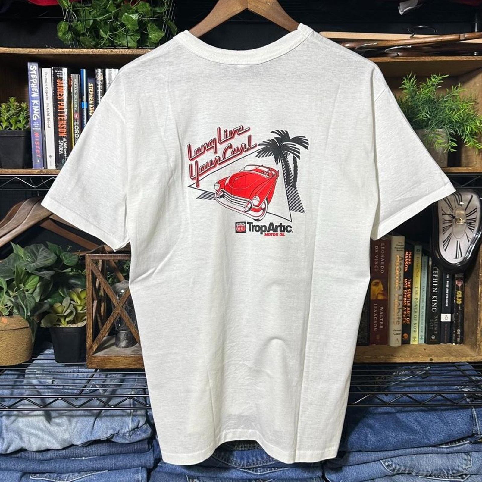 Hanes Vintage 80s Single Stitch Trop Artic Car Racing Tee Shirt Size US L / EU 52-54 / 3 - 1 Thumbnail