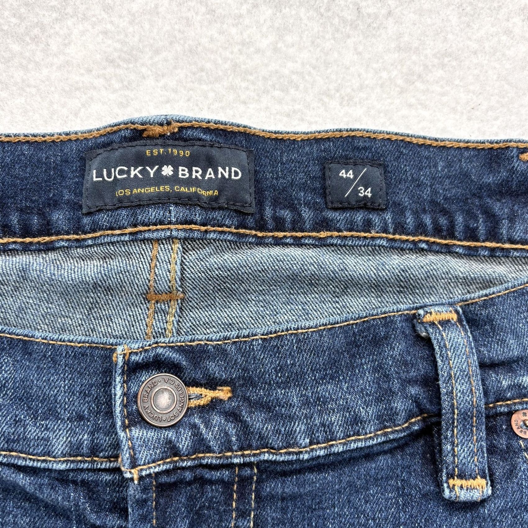 Lucky Brand Lucky Brand 181 Relaxed Straight Jeans Mens 44x34 Blue Medium Wash Stretch Denim Size US 44 / EU 60 - 3 Thumbnail