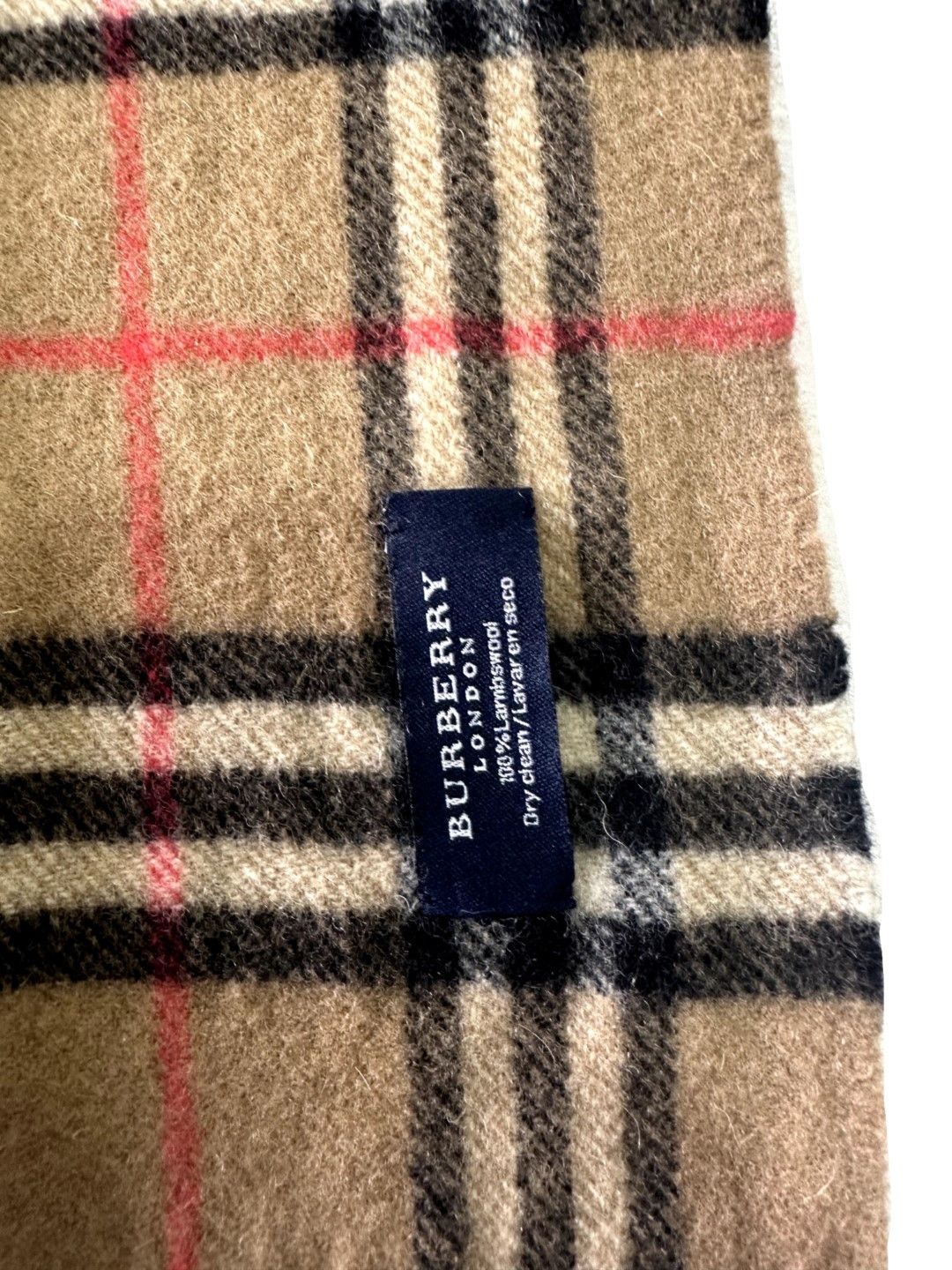 Burberry Burberrys Classic Check Beige 100% Cashmere Unisex Scarf Size ONE SIZE - 4 Thumbnail