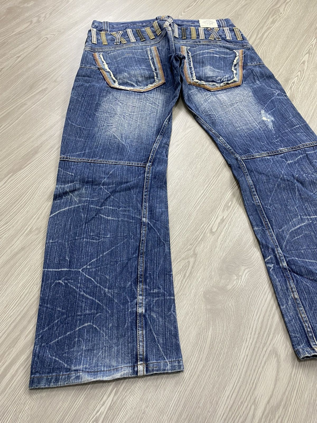 If Six Was Nine × Le Grande Bleu (L.G.B.) 2000s Memory Special Double Waist Distressed Punk Lgb Jeans Size US 34 / EU 50 - 17 Thumbnail