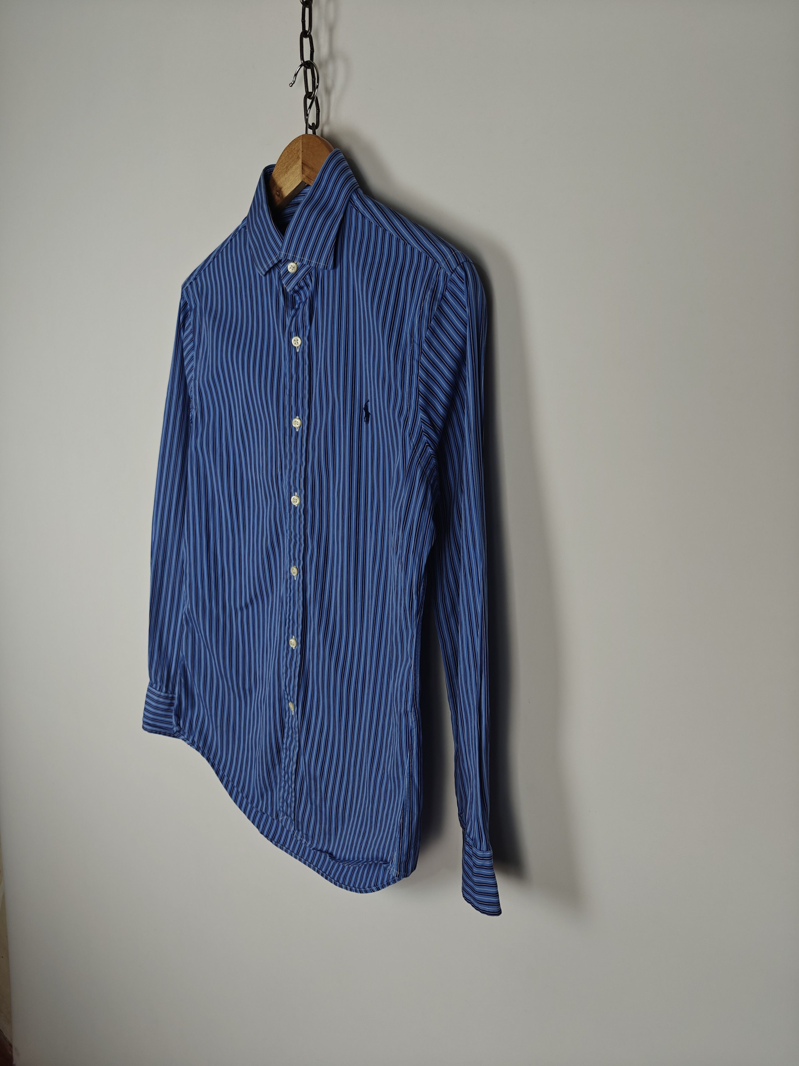 Polo Ralph Lauren Polo Ralph Lauren Vtg Shirt Collared Striped Logo Blue S Size US S / EU 44-46 / 1 - 6 Thumbnail