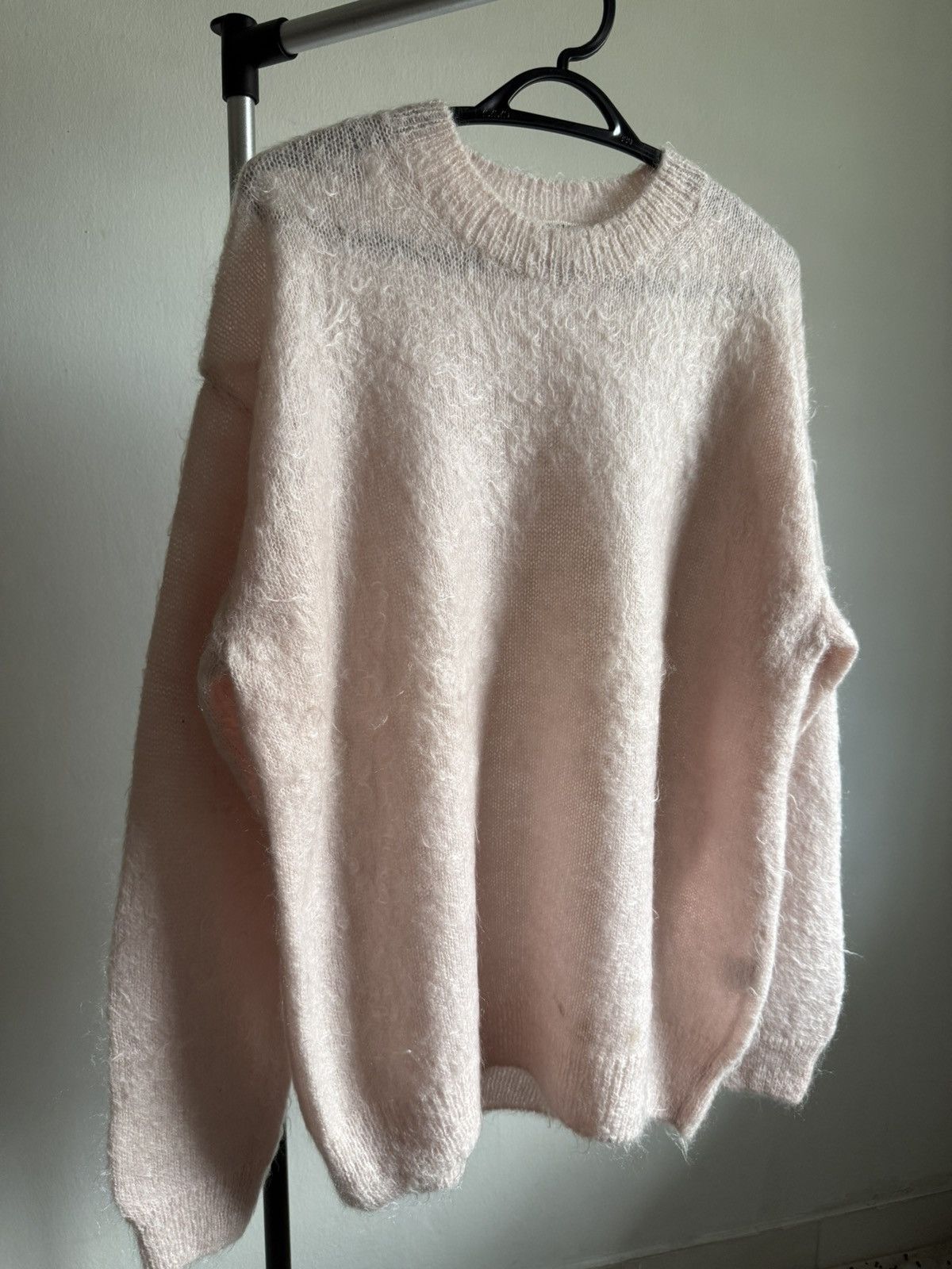 Auralee Auralee Brushed Super Kid Mohair Knit sweater light pink Size L / US 10 / IT 46 - 4 Thumbnail
