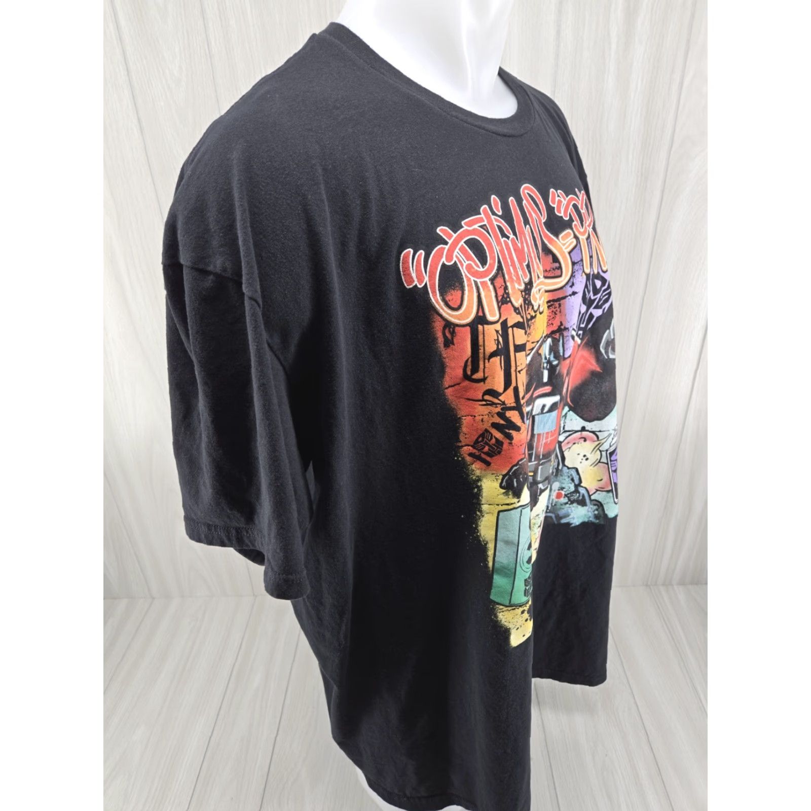 Vintage Transformers Black Mens T-Shirt Short Sleeve Size 3XL Optimus Prime Classi c Logo Print Vintage? No Size US XXL / EU 58 / 5 - 7 Thumbnail