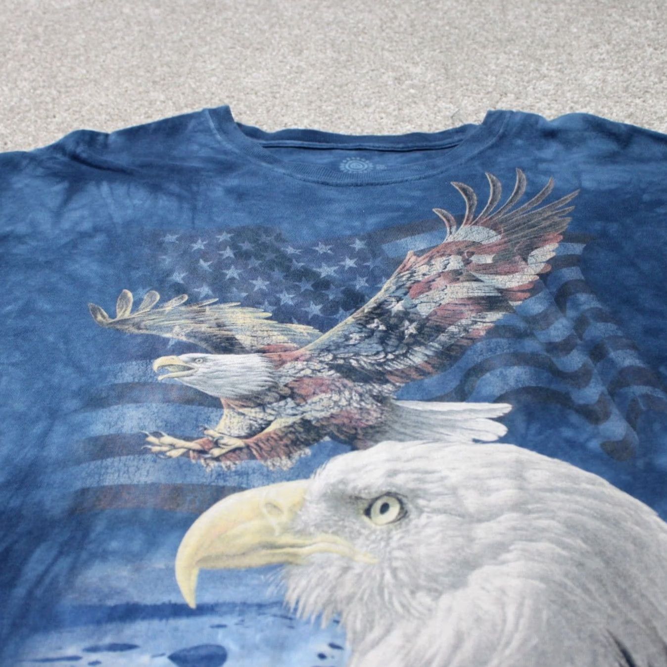 The Mountain The Mountain Eagle Shirt Mens 3XL XXXL Blue 100% Cotton Short Sleeve Pullover Size US XXL / EU 58 / 5 - 4 Thumbnail