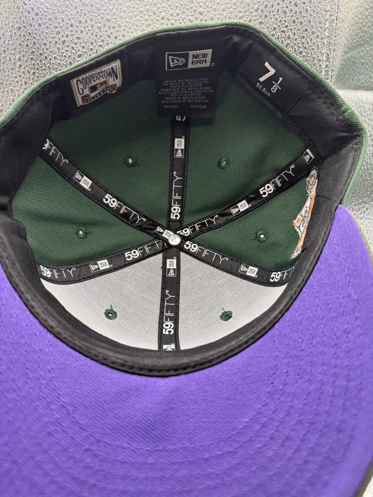 New Era Los Angeles Angels New Era - Green/Purple Fitted SZ 7 1/8 Size ONE SIZE - 4 Thumbnail