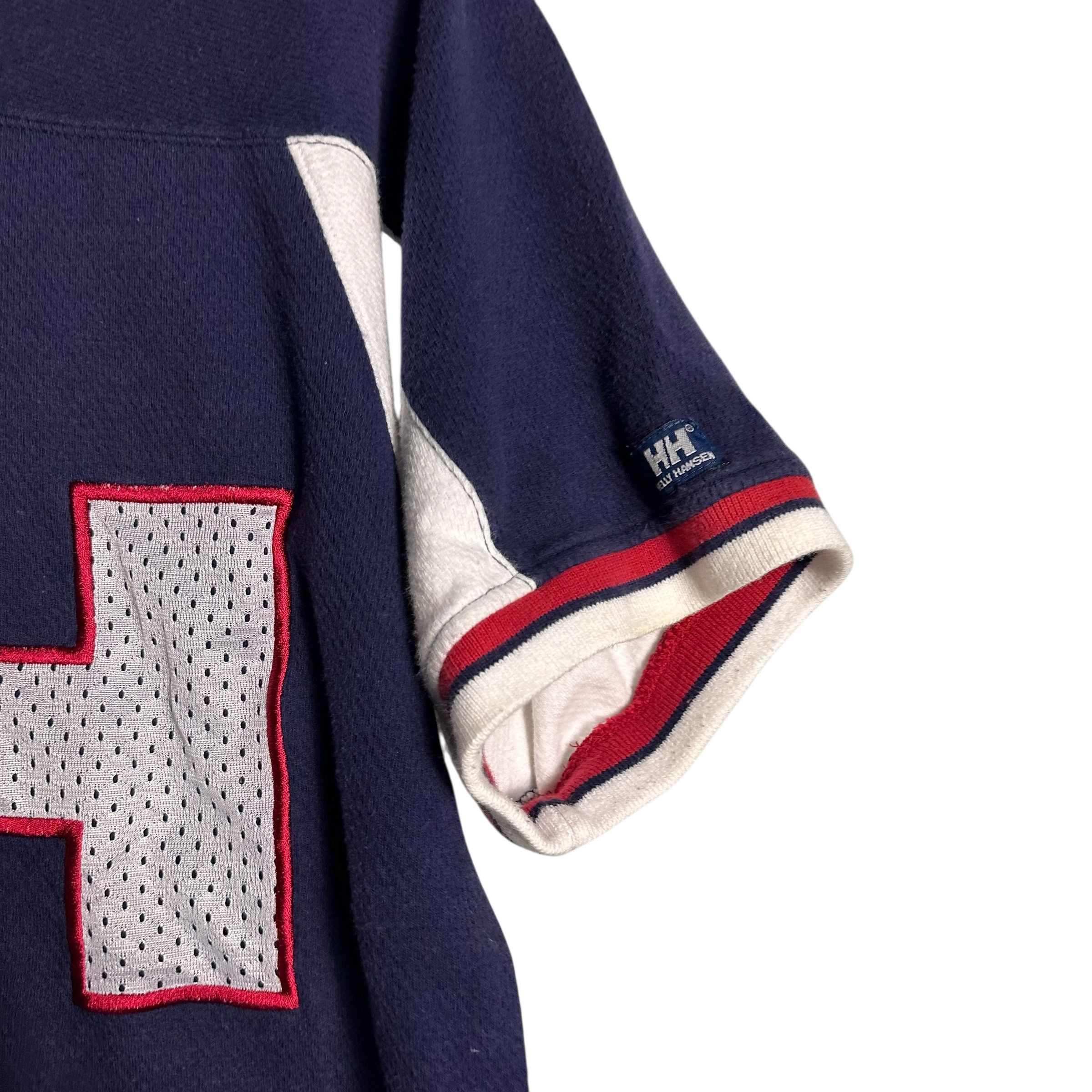 Helly Hansen 🔥RARE🔥Vintage 90s Helly Hansen Spell Out Football Shirt Size US L / EU 52-54 / 3 - 3 Thumbnail