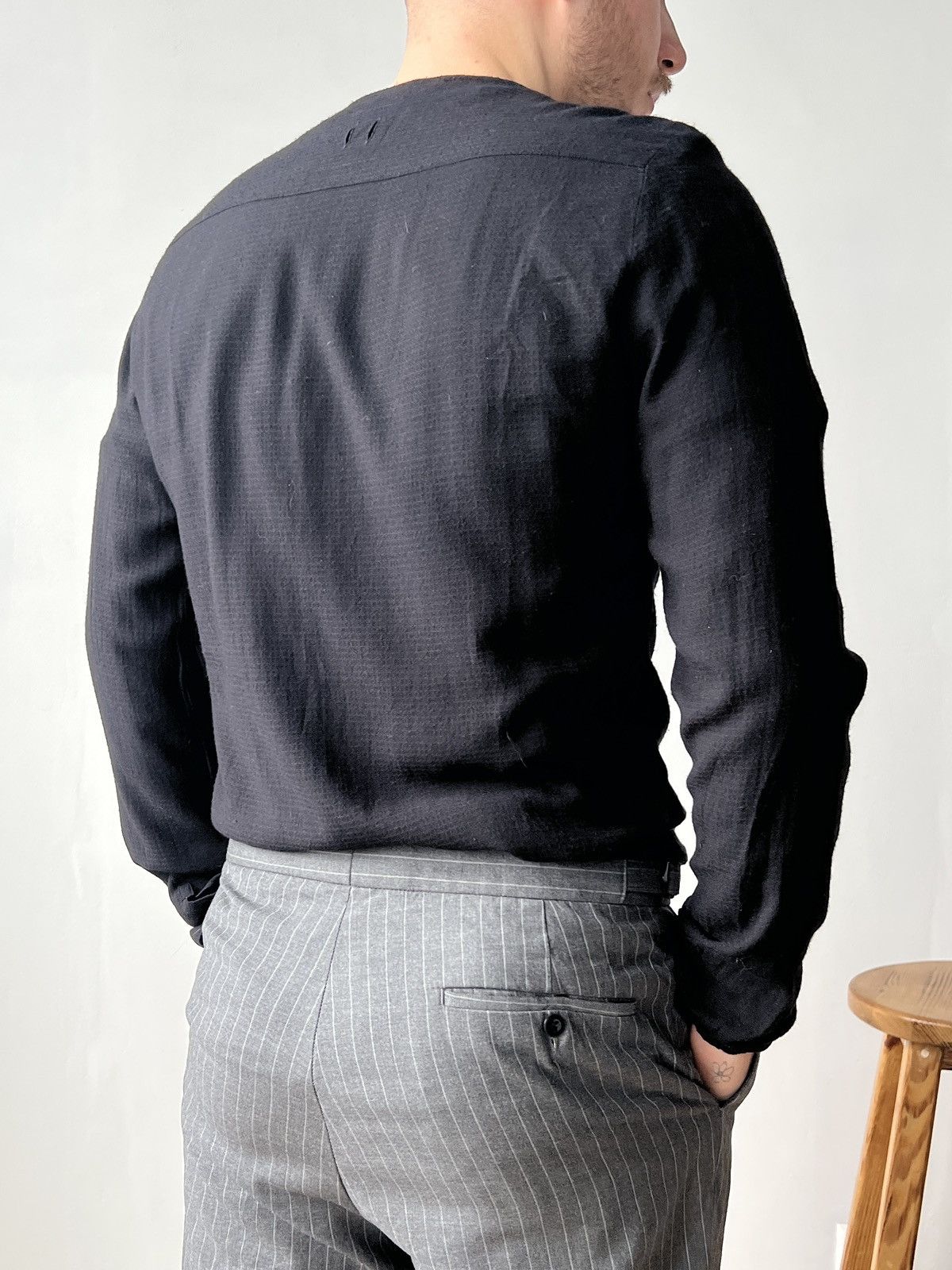 hannes roether Hannes Roether Men’s Black Cotton Shirt Size S Size US S / EU 44-46 / 1 - 3 Thumbnail