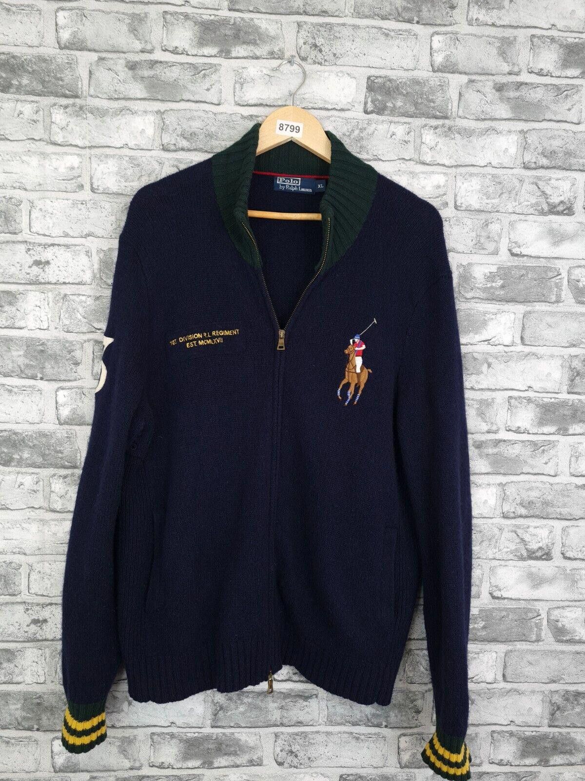 image of Lauren Ralph Lauren Ralph Laurent Cardigan Size XL Vintage Pullover Zip Jumper in Blue, Men's