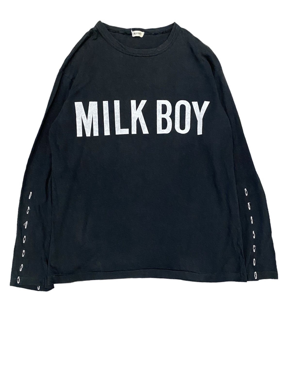1990s MILK BOY spell Out Multi hole button sleeve