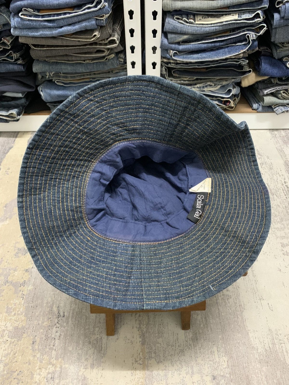 Japanese Brand Dorfman Pacific Denim Bucket Hats Wide Brim Size ONE SIZE - 7 Thumbnail