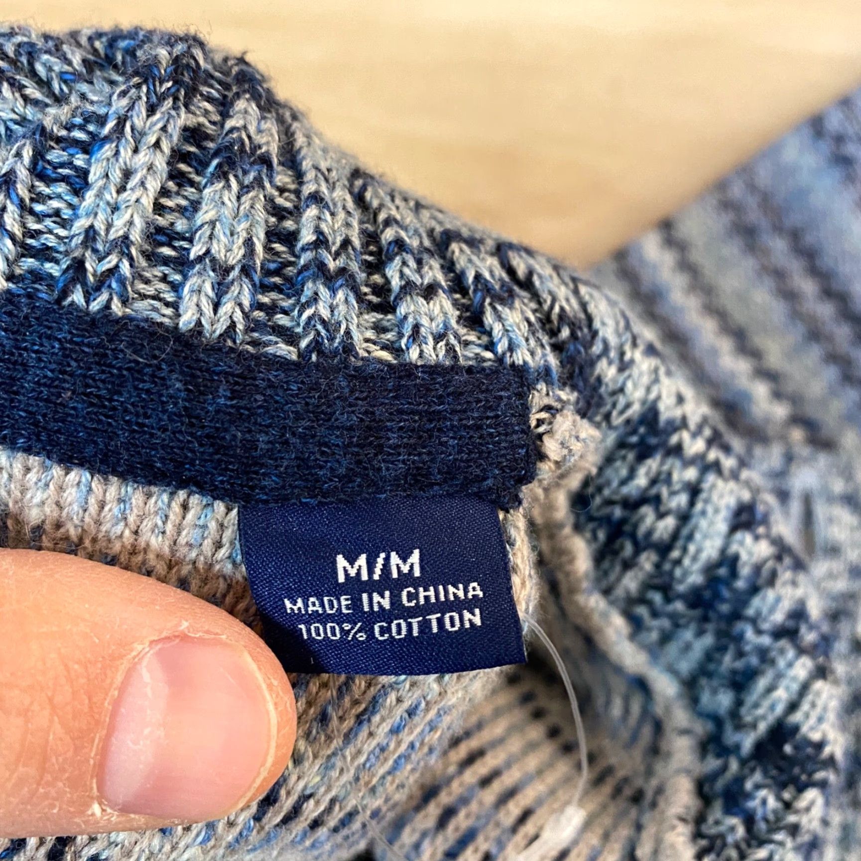 Tommy Bahama Tommy Bahama Sweater Mens Medium Indigo Blue Quarter Button Pullover Woven Size US M / EU 48-50 / 2 - 7 Thumbnail