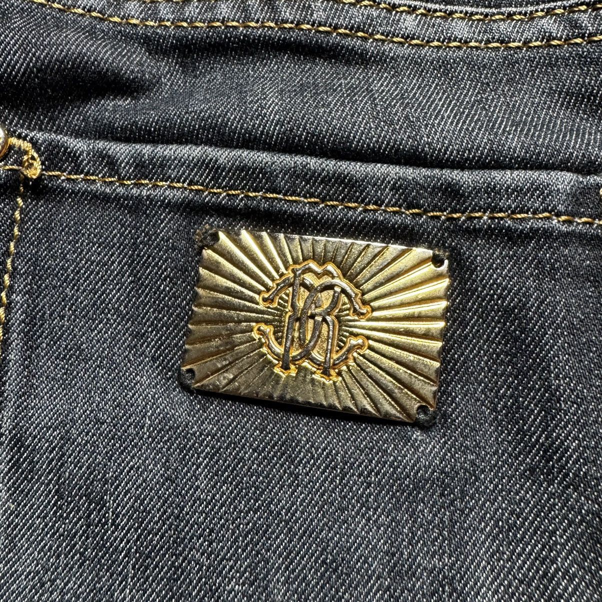 Roberto Cavalli rare flared roberto cavalli jeans golden logo y2k Size 28" / US 6 / IT 42 - 3 Thumbnail