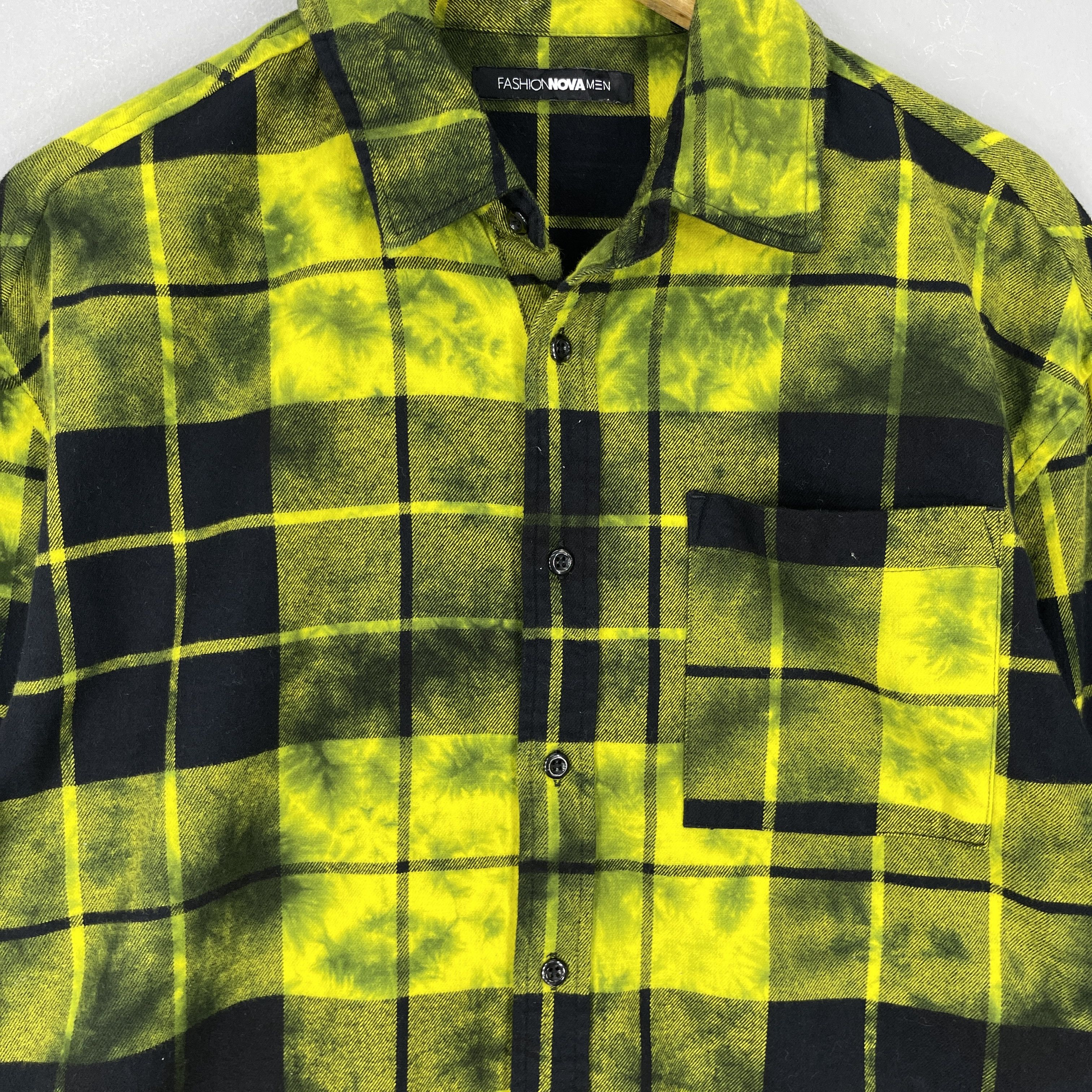 Flannel Vintage Fashion Nova Plaid Tie Dye Custom Button Up Size US M / EU 48-50 / 2 - 2 Thumbnail