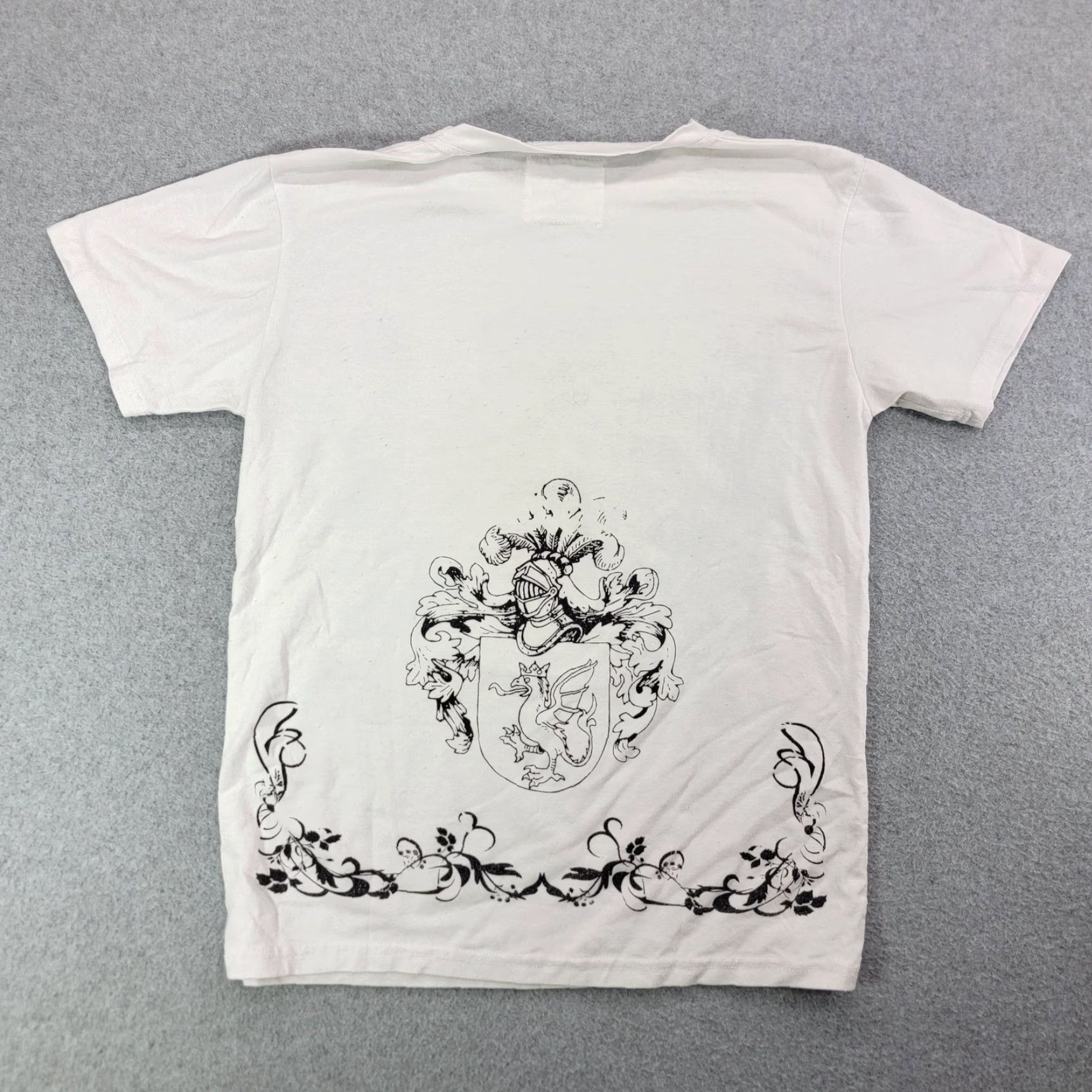 Vintage Exit Shirt Mens One Size White Dragon Crest Rhinestone Graphic Tee Made Mexico Size US S / EU 44-46 / 1 - 4 Thumbnail