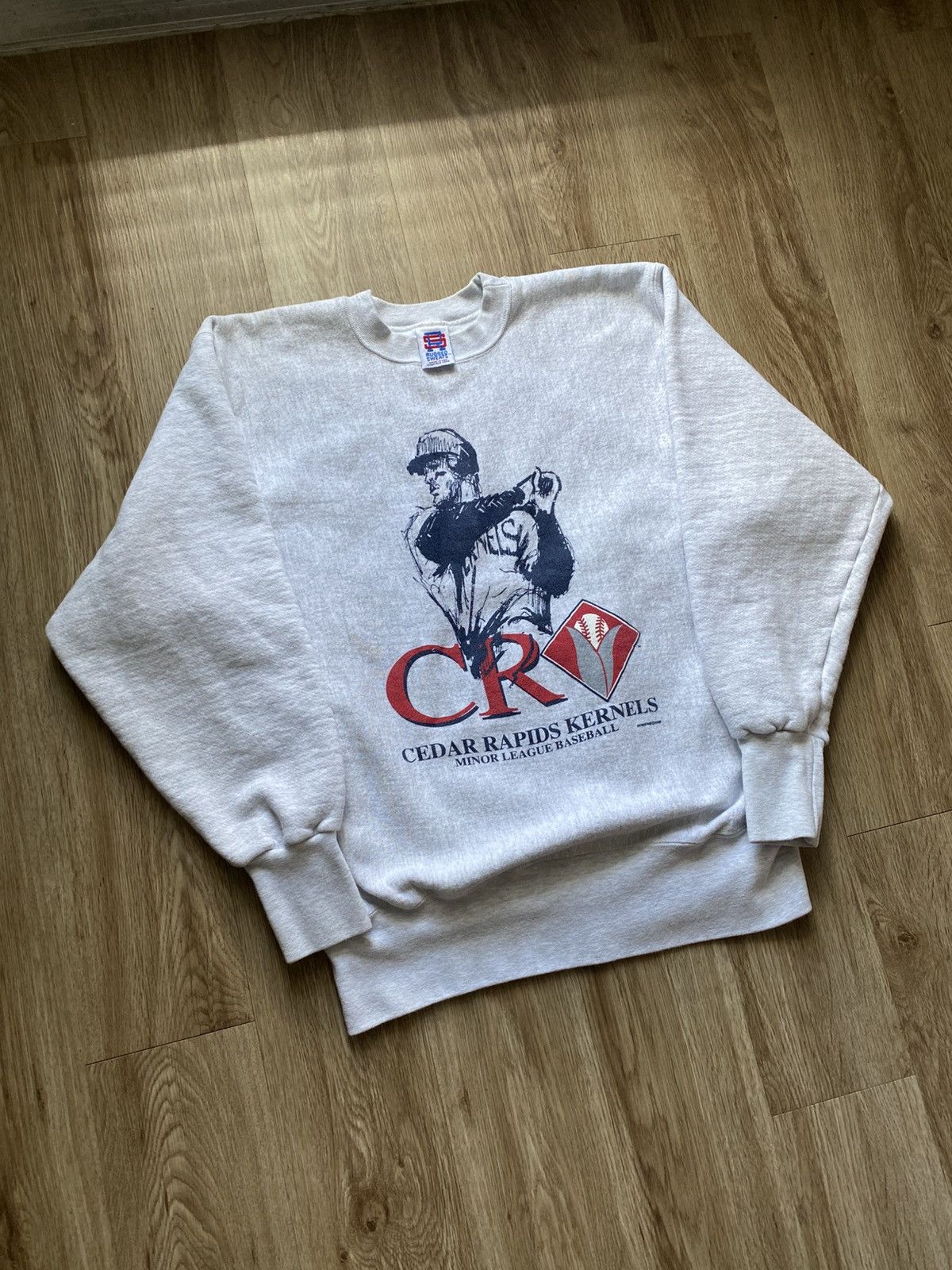 MLB Vintage 90s Minor League Baseball Cedar Rapids Sweatshirt Size US XL / EU 56 / 4 - 2 Thumbnail
