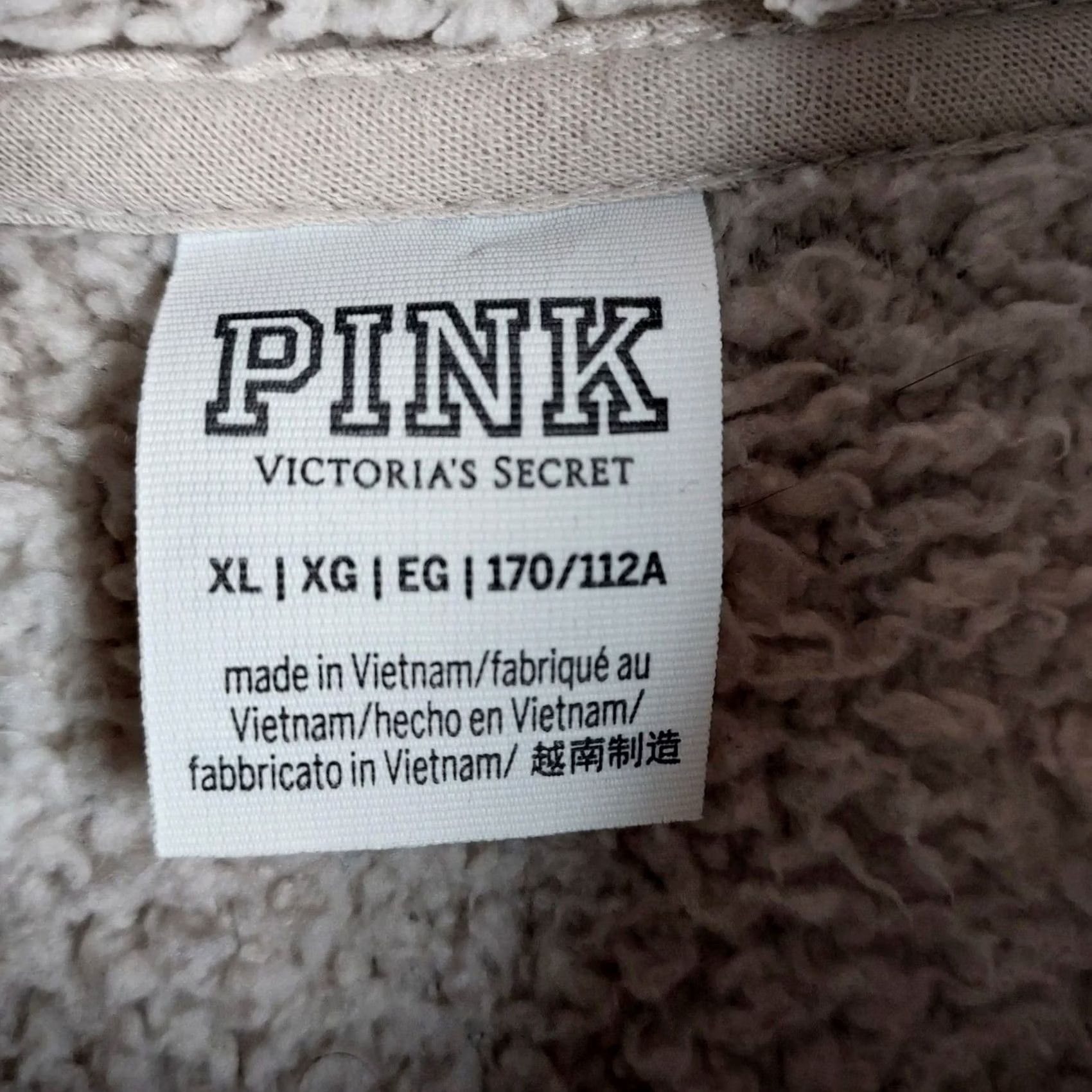 Victoria's Secret Victoria's Secret Sherpa Jacket Womens XL Beige Full Zip Fleece Cozy Jacket Size XL / US 12-14 / IT 48-50 - 5 Thumbnail