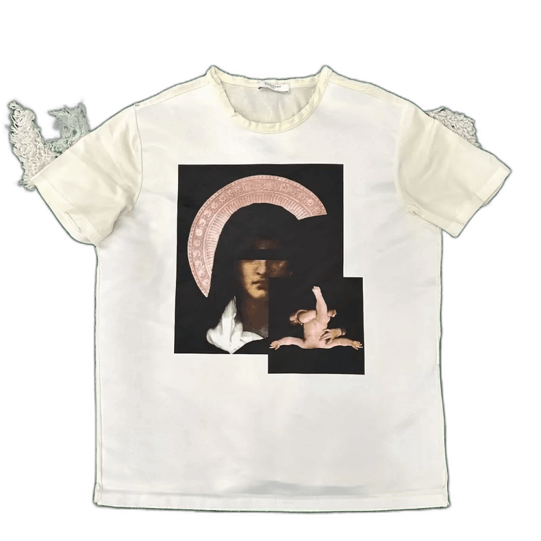Givenchy Givenchy Givenchy Classic Art Tshirt with Patchwork -2507 Size US M / EU 48-50 / 2 - 1 Thumbnail