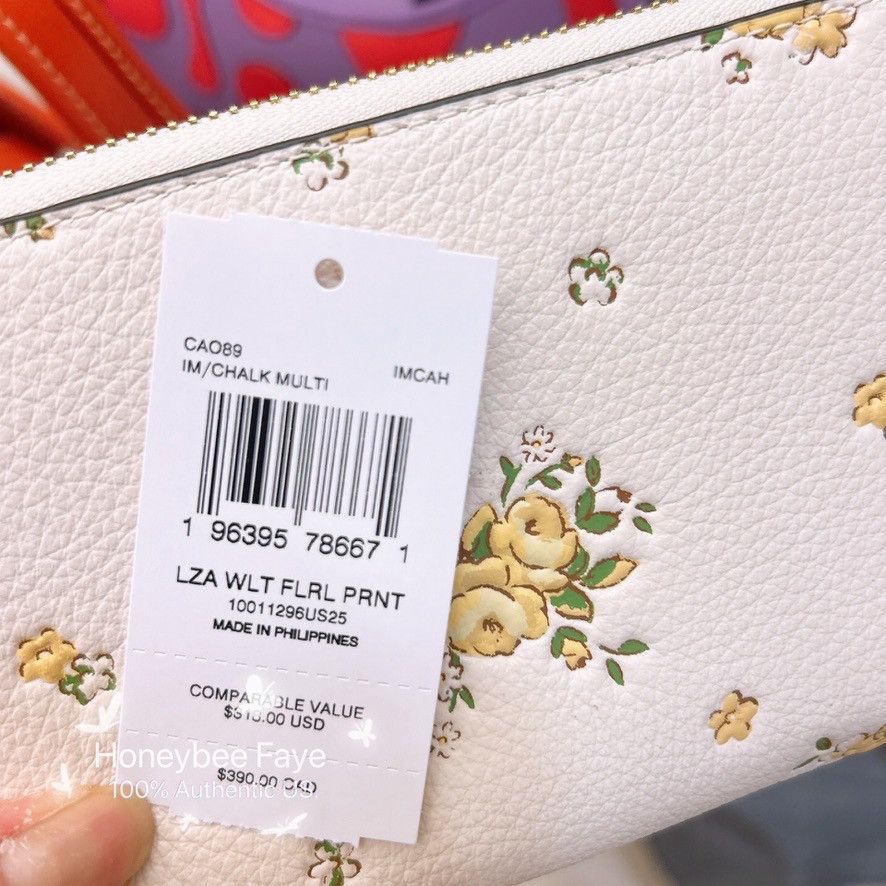 Coach Long Zip Around Wallet With Floral Print CAO89 Size ONE SIZE - 5 Thumbnail