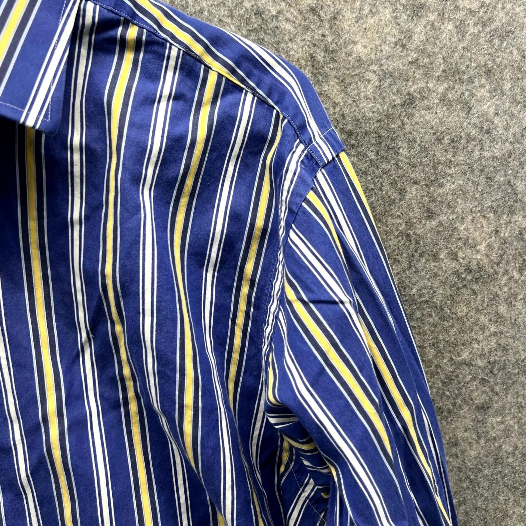 Polo Ralph Lauren VINTAGE Polo Ralph Lauren Shirt Men Large Blue Striped Button-Down Collared Size US L / EU 52-54 / 3 - 4 Thumbnail