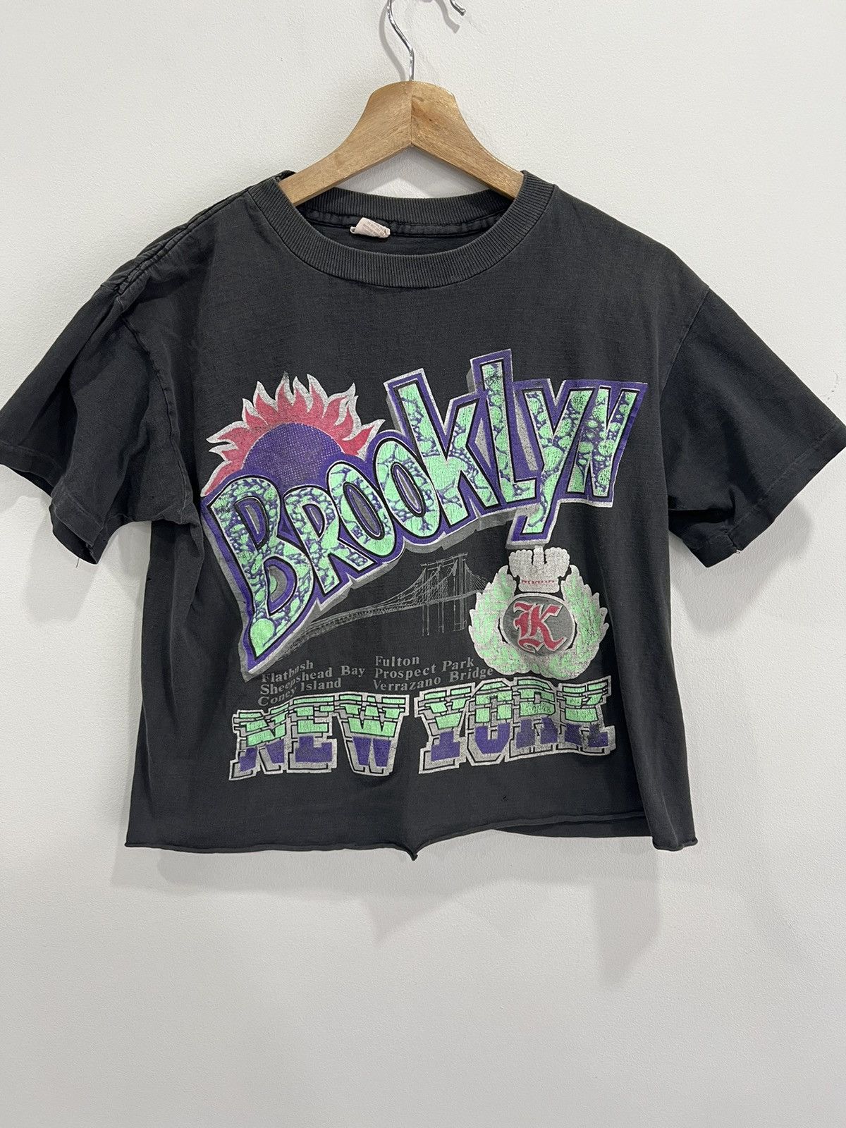 Japanese Brand Vintage Graphic Brooklyn New York Cropped tee shirt Size US M / EU 48-50 / 2 - 1 Thumbnail