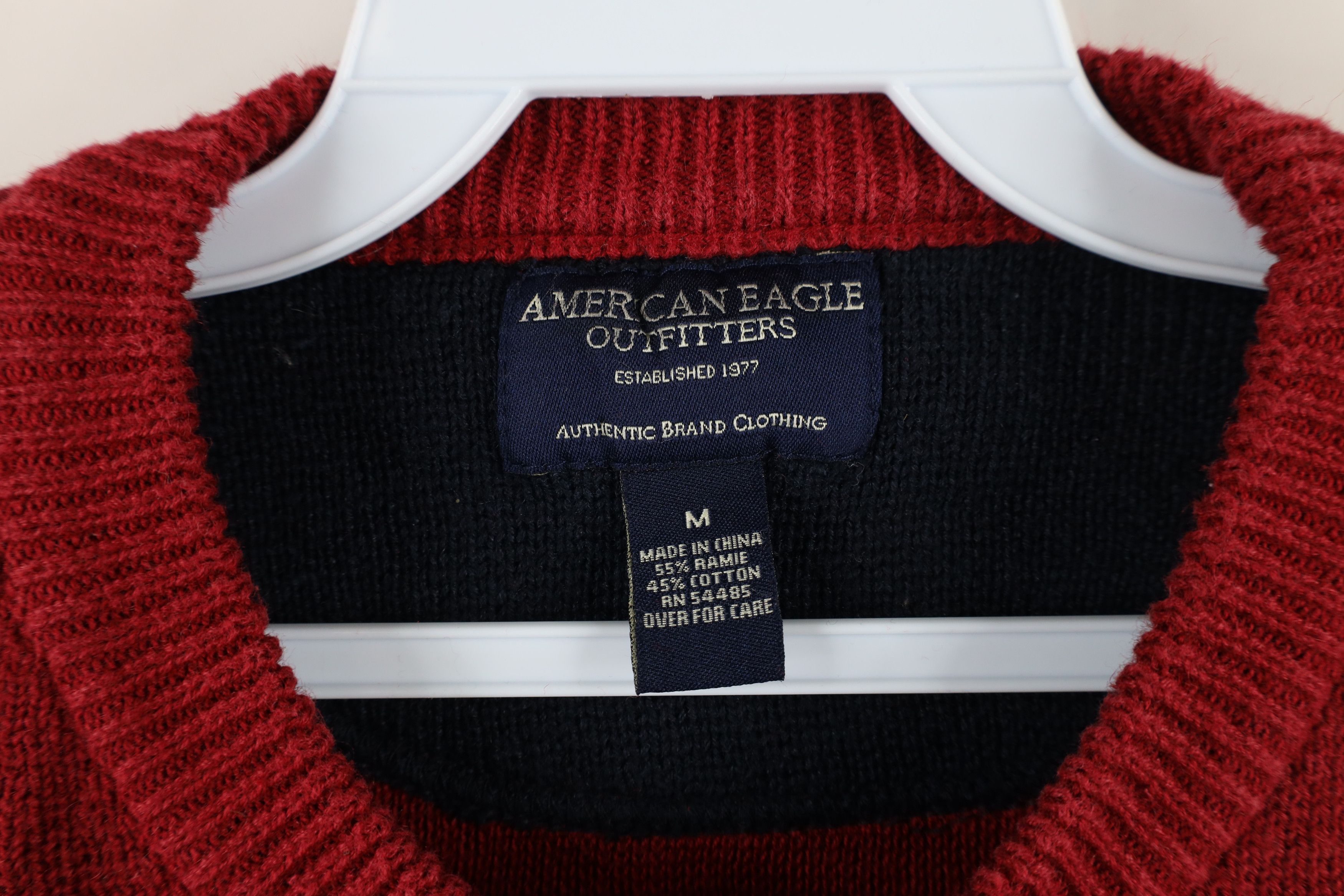 American Eagle Outfitters × Vintage Vintage 90s Y2K American Eagle Outfitters Block Knit Sweater Size US M / EU 48-50 / 2 - 7 Thumbnail