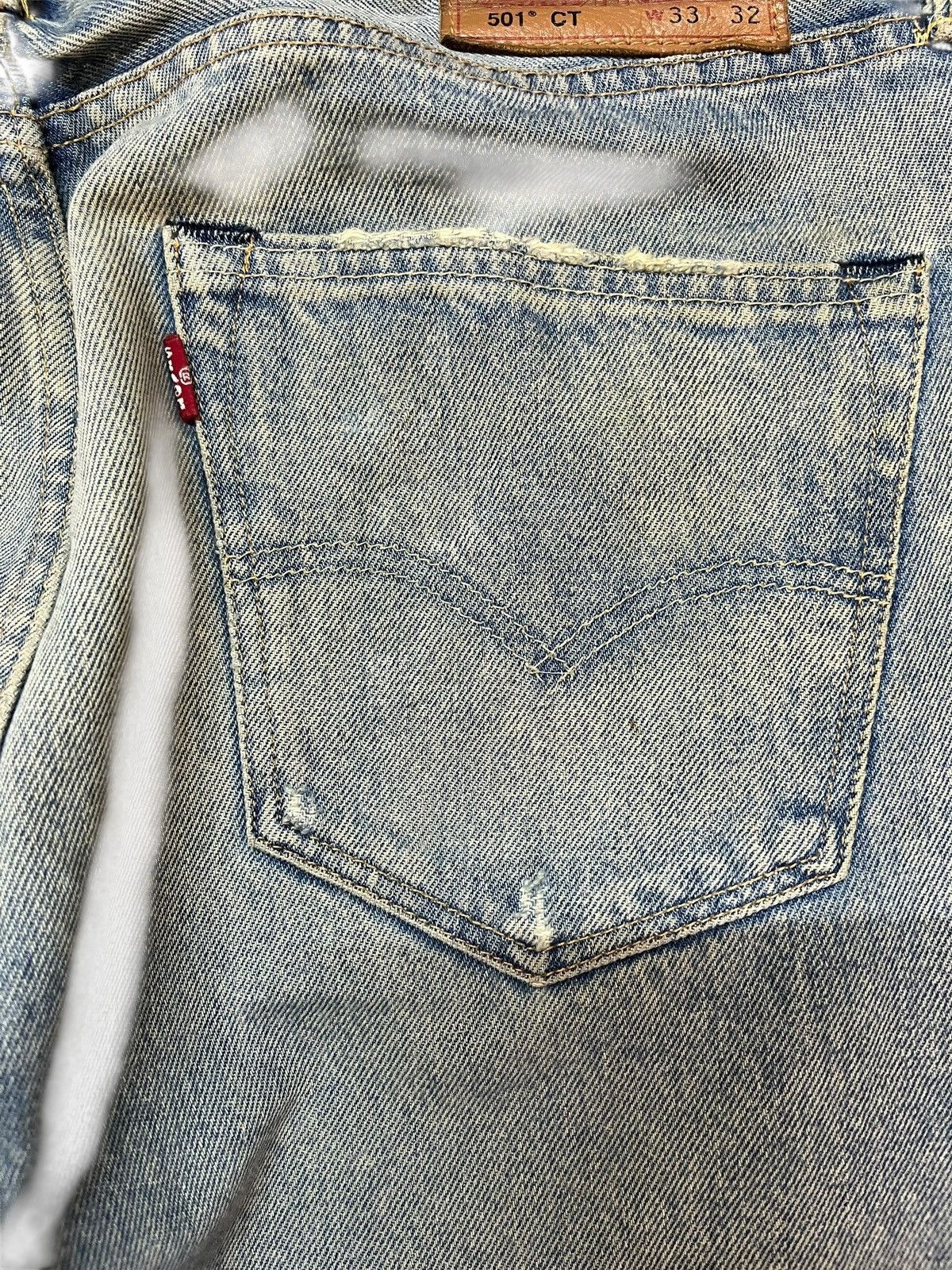 Levi's Vintage Y2K Levi’s 501 CT Mudwash Muddy Denim Size US 35 - 7 Thumbnail