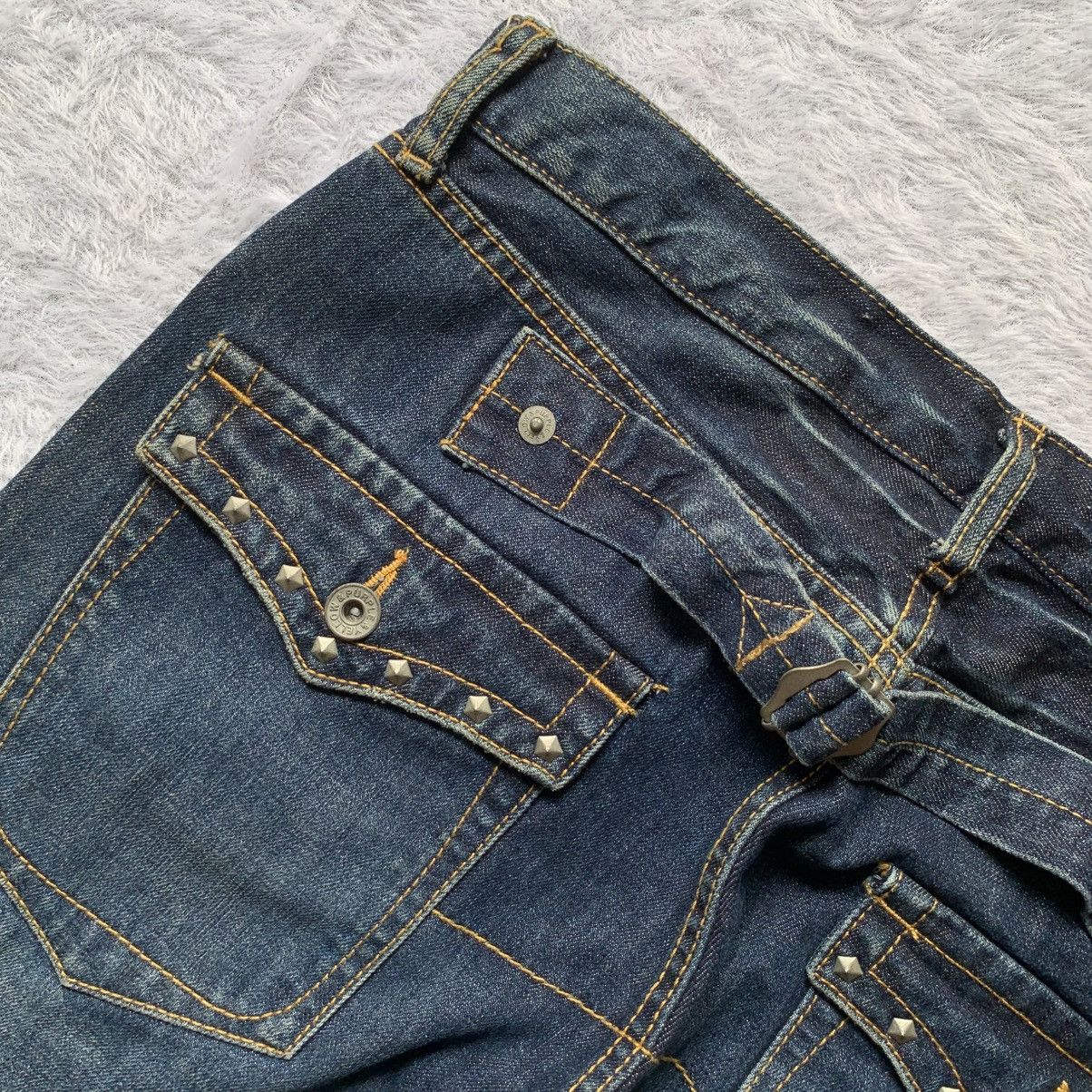 If Six Was Nine purple and yellow distressed double knee buckle back studded Size US 32 / EU 48 - 9 Thumbnail