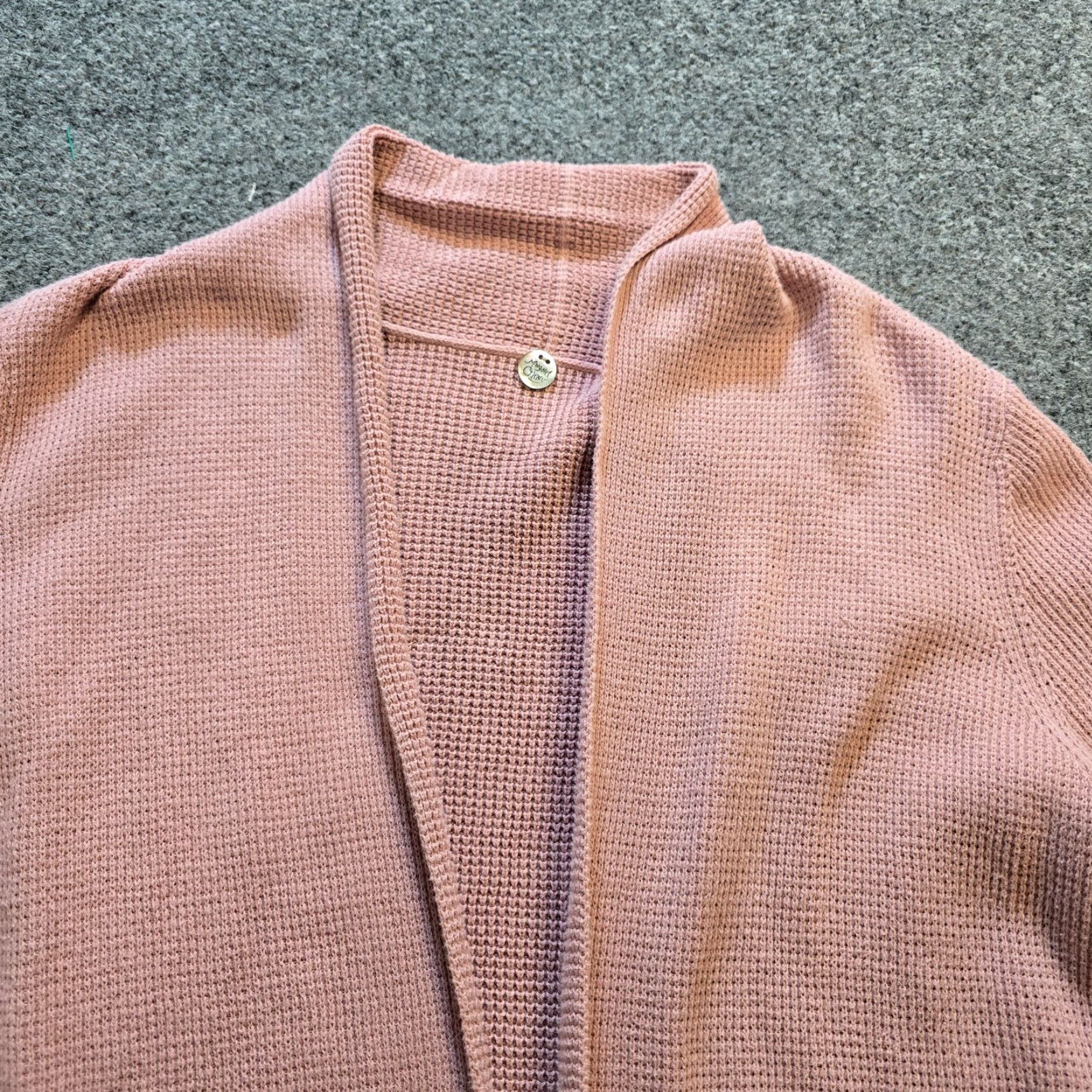 Pinko Margaret O'Leary Sweater Cardigan Womens Size S Pink Thermal Open Knit Cardigan Women Size S / US 4 / IT 40 - 2 Thumbnail